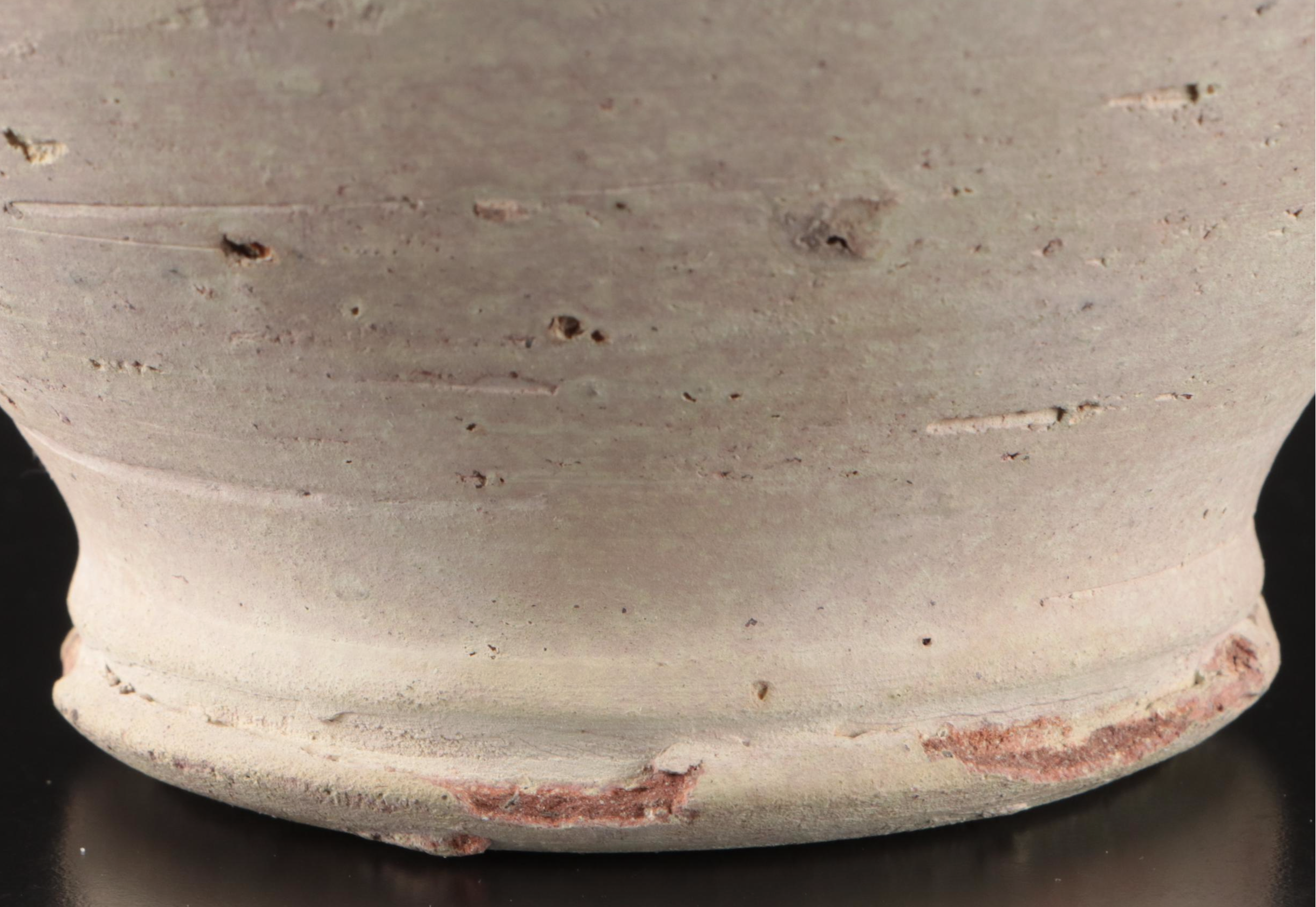 Hand Thrown Unglazed Ceramic Amphora Vase