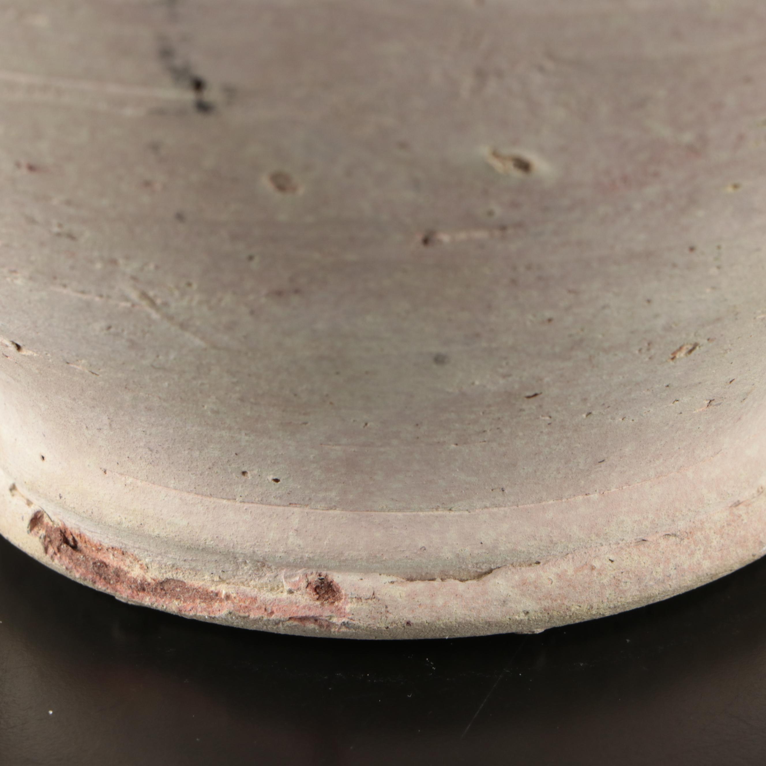 Hand Thrown Unglazed Ceramic Amphora Vase