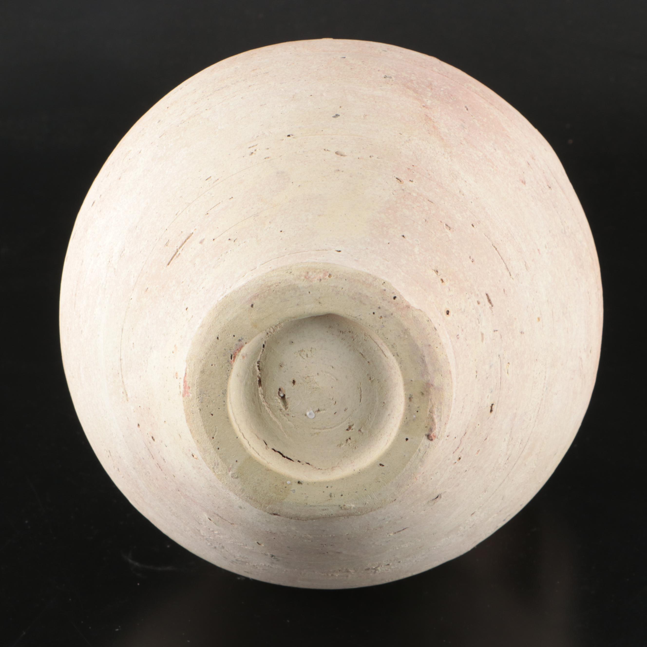 Hand Thrown Unglazed Ceramic Amphora Vase