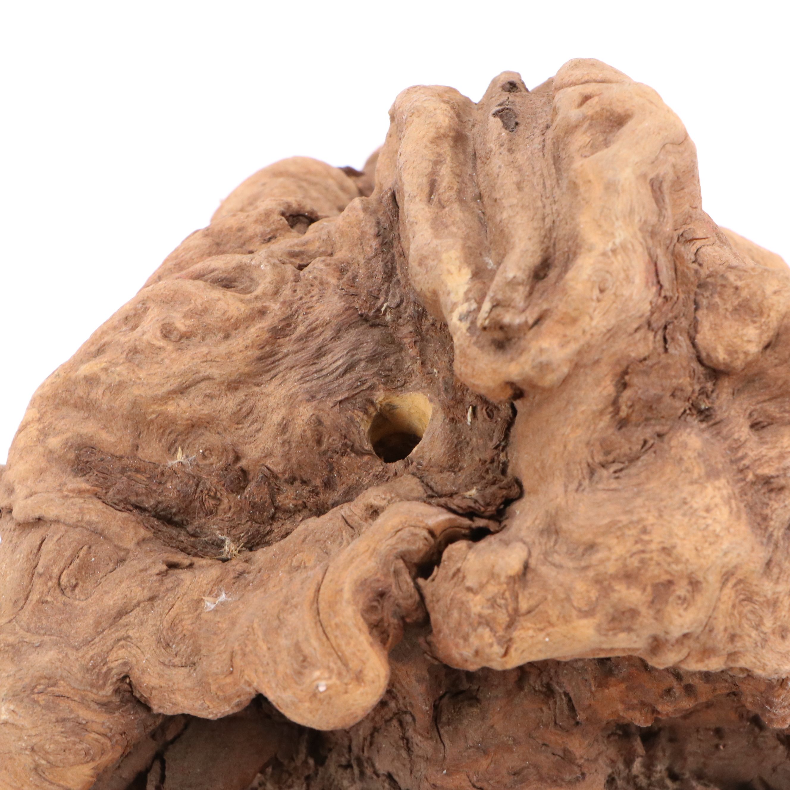 Natural Finish Burl Wood Sculpture