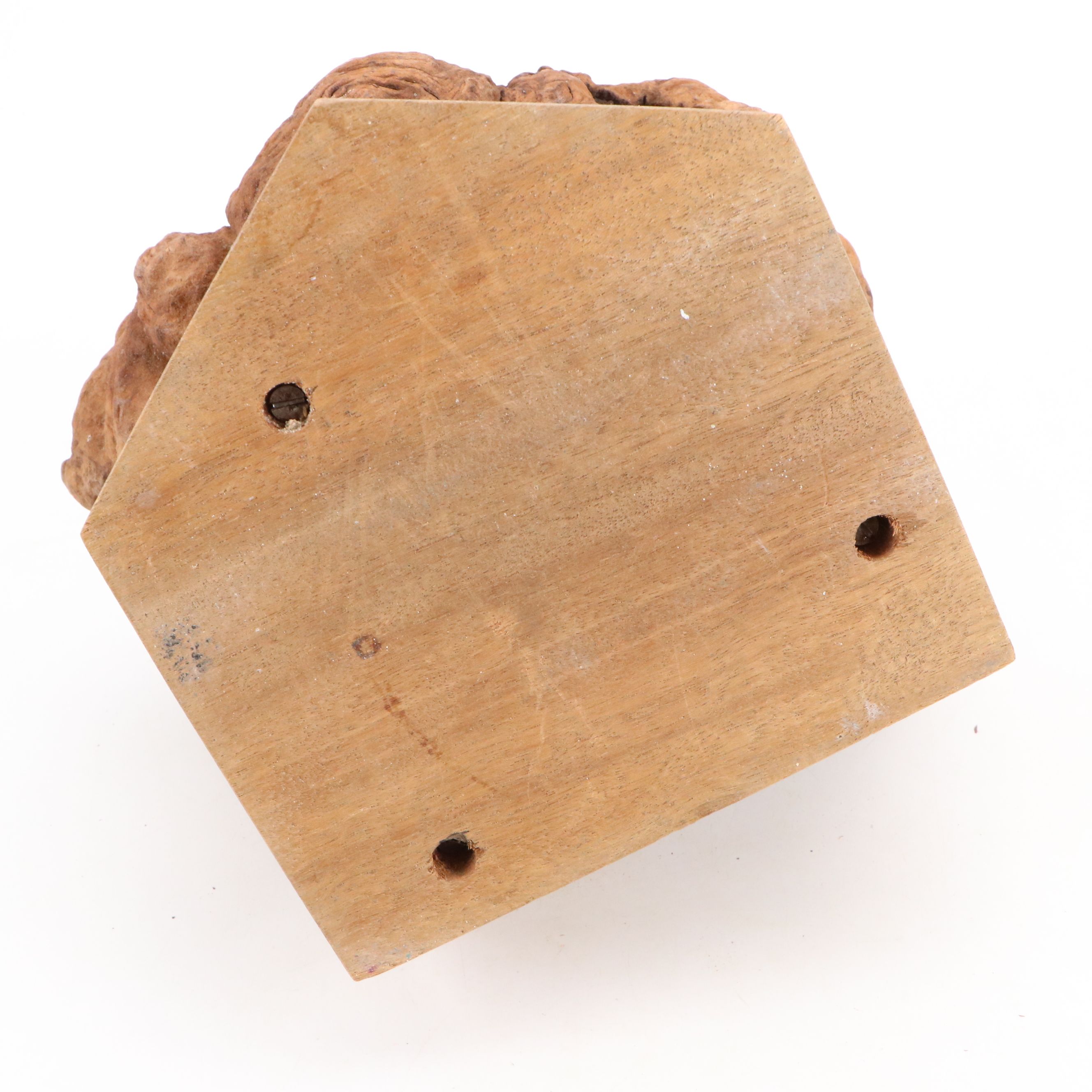 Natural Finish Burl Wood Sculpture