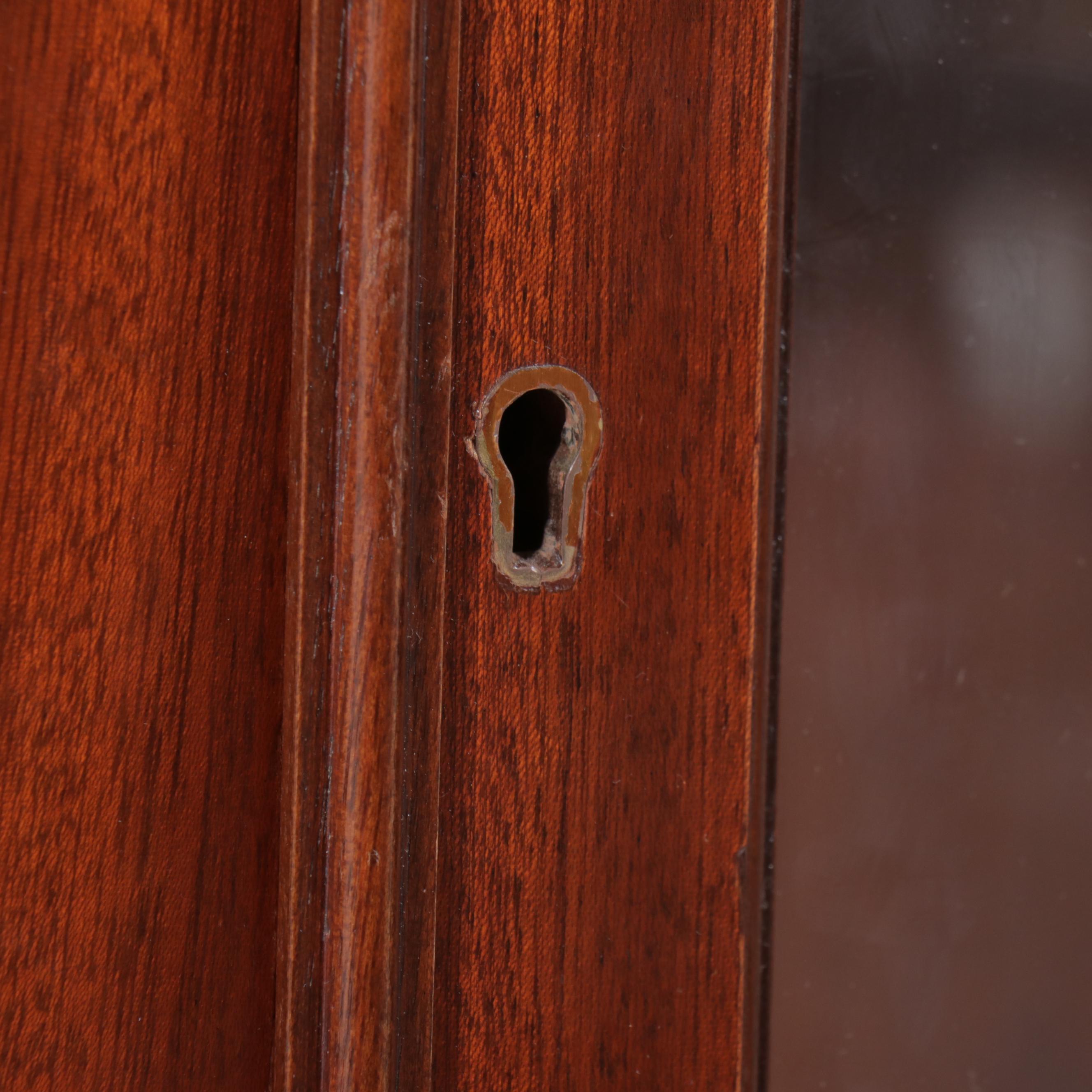 Georgian Style Mahogany Corner China Cabinet