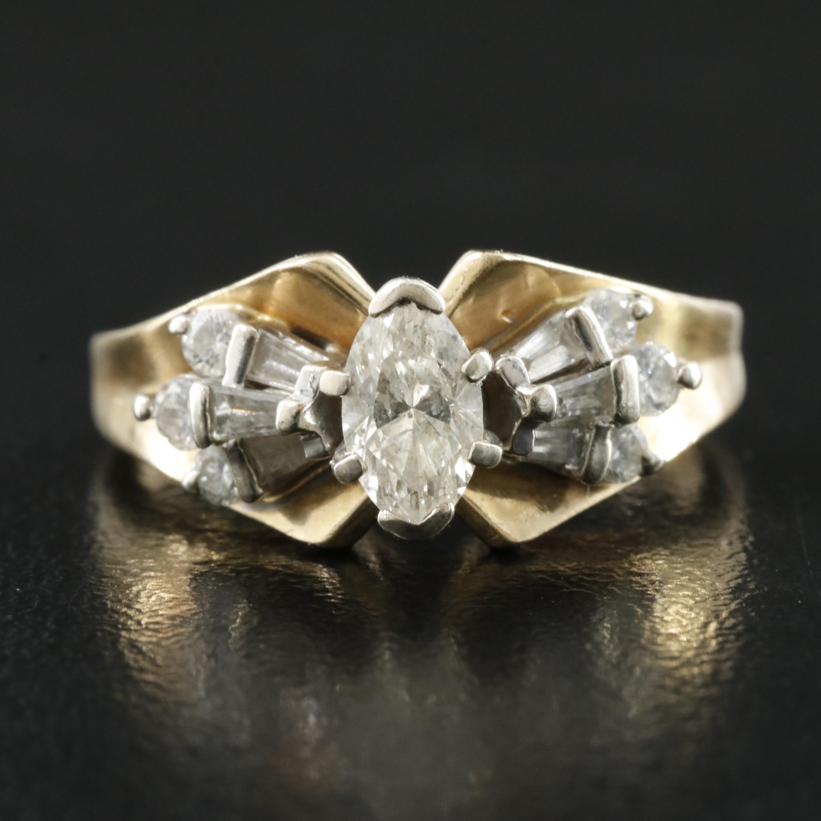 14K 0.84 CTW Diamond Ring