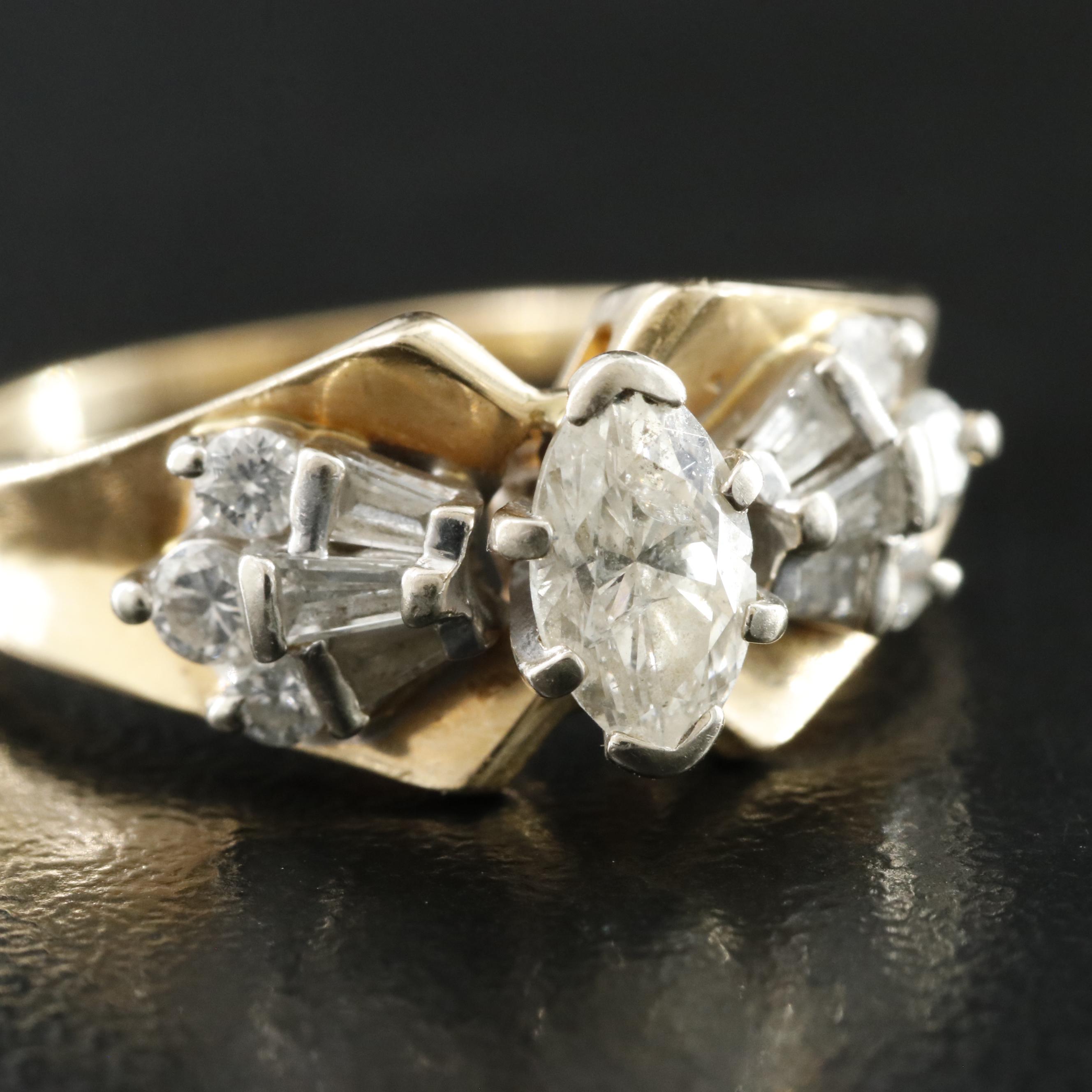 14K 0.84 CTW Diamond Ring