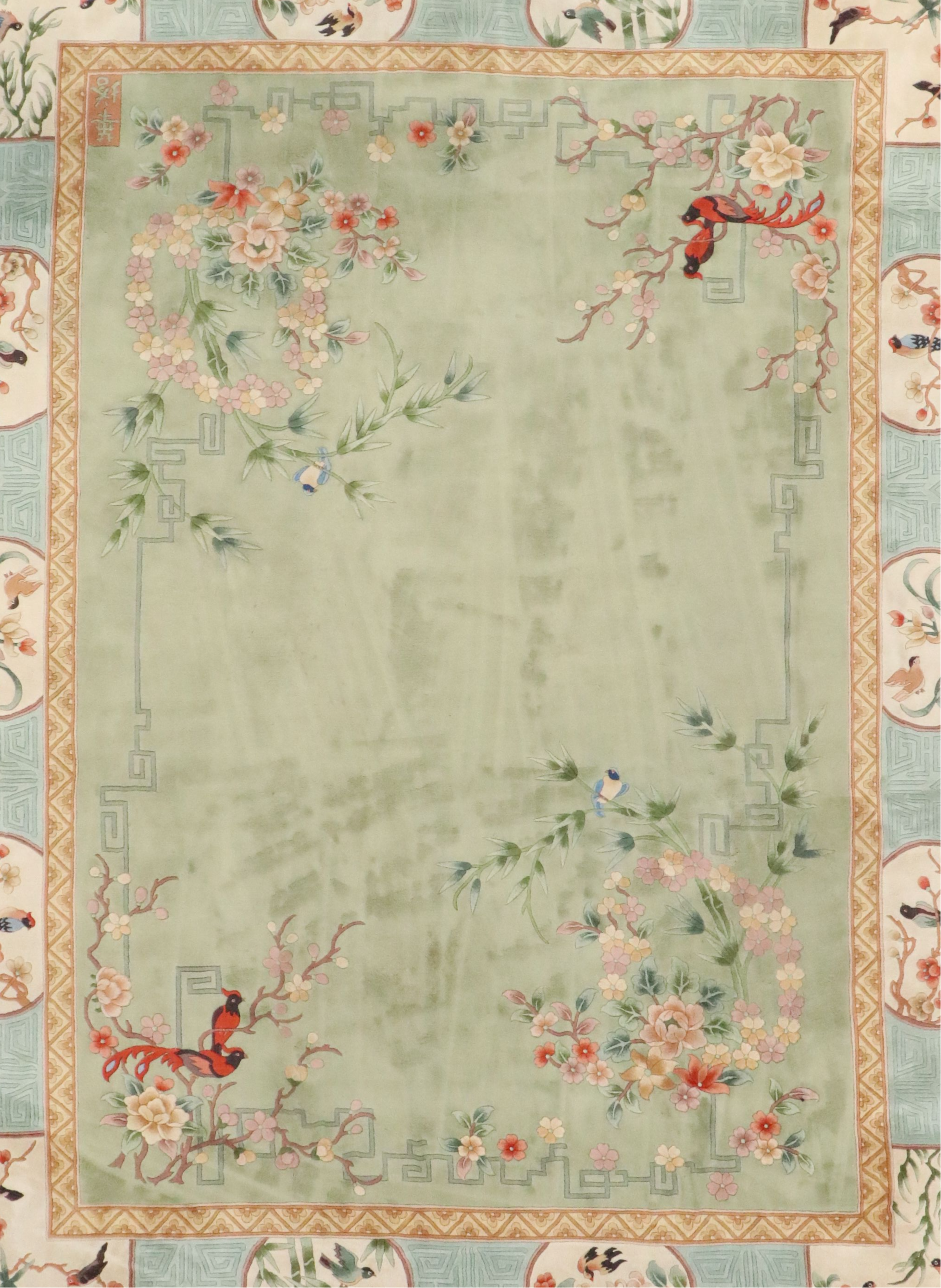 9' x 12'11 Hand-Knotted Chinese Peking Room-Sized Rug