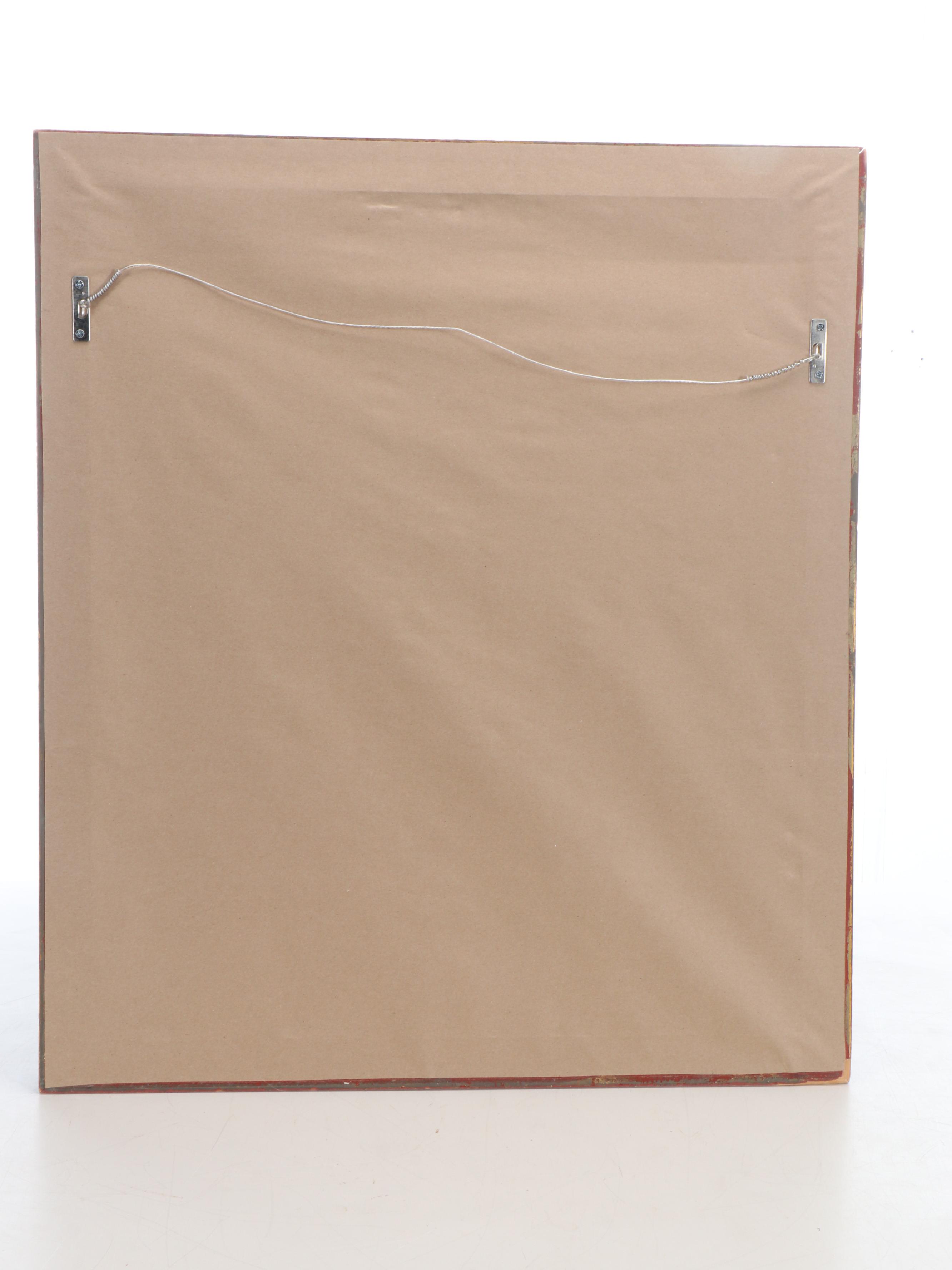 Giltwood Carved Wood Rectangular Wall Mirror