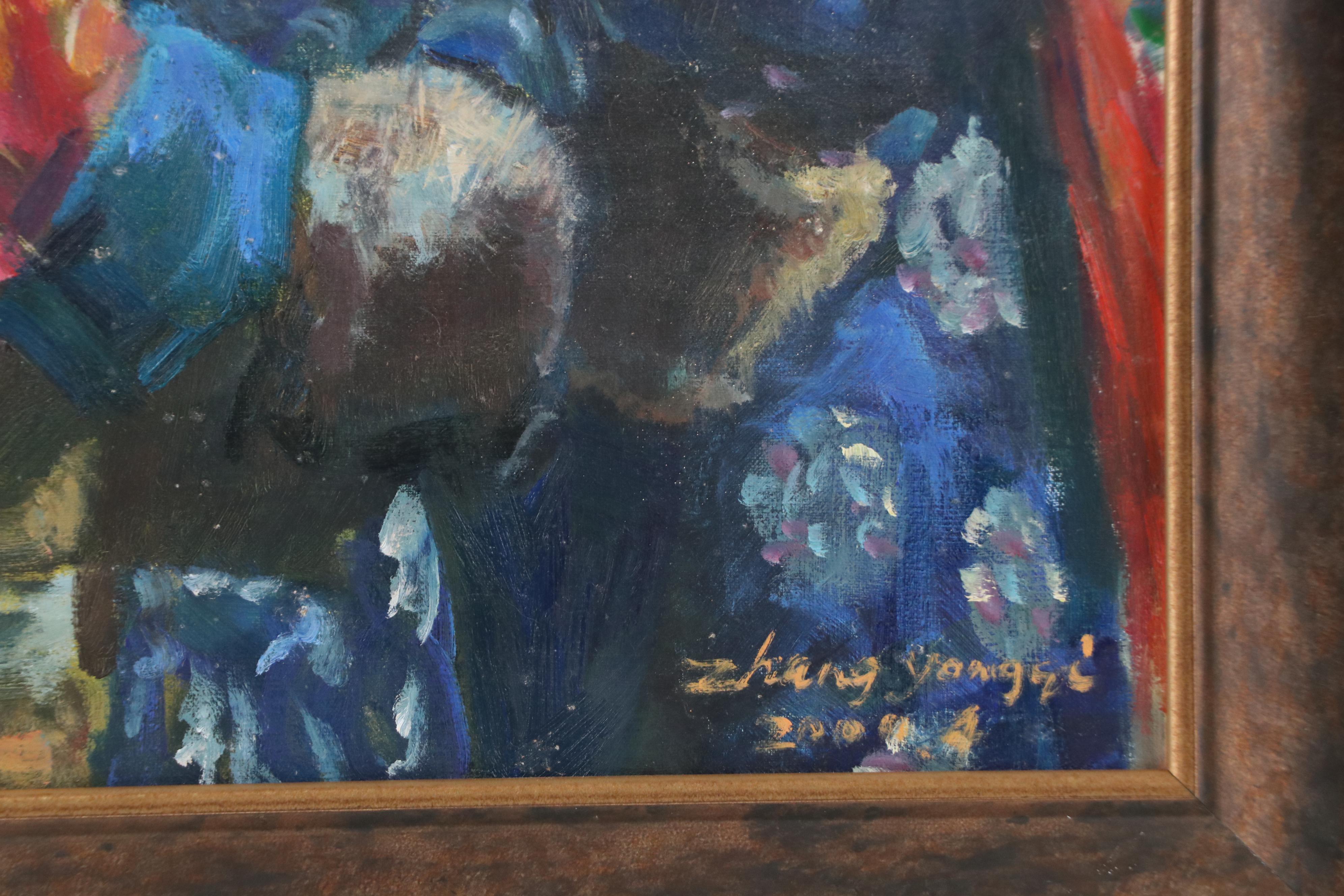 Zhang Youngqi Oil Painting of Couple Dancing, 2004