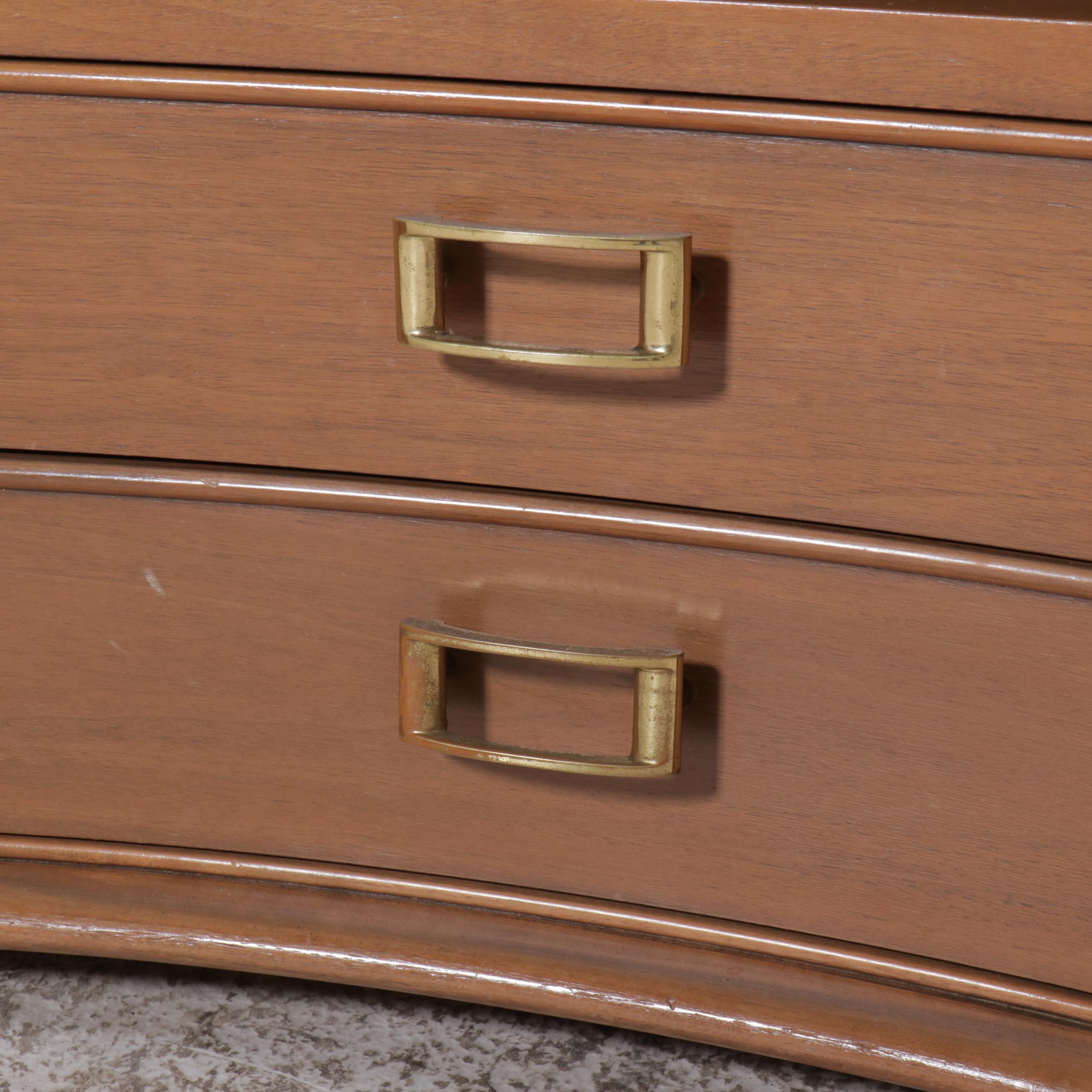 Pair of Johnson Furniture Mid Century Modern Walnut Nightstands