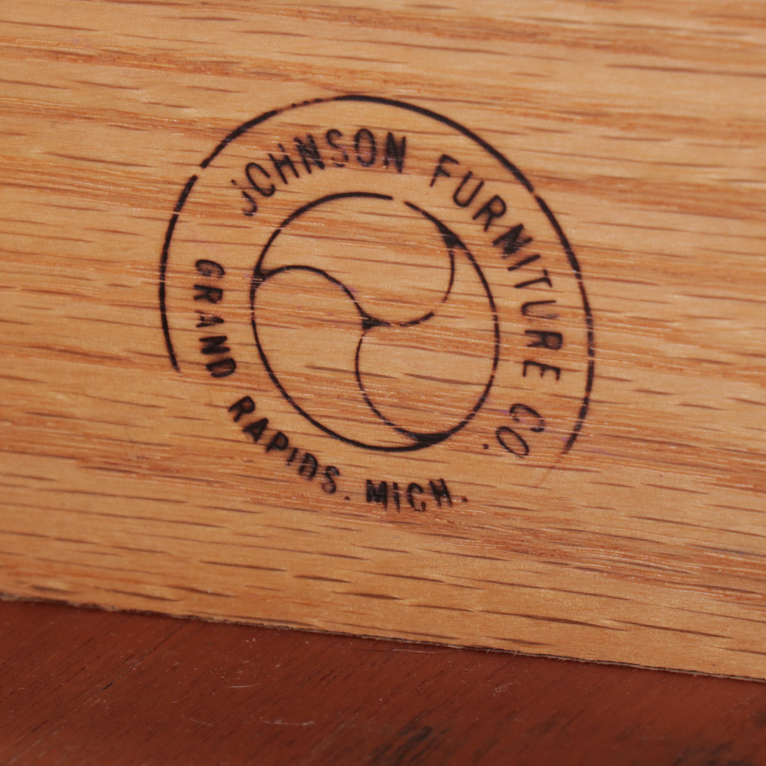 Pair of Johnson Furniture Mid Century Modern Walnut Nightstands