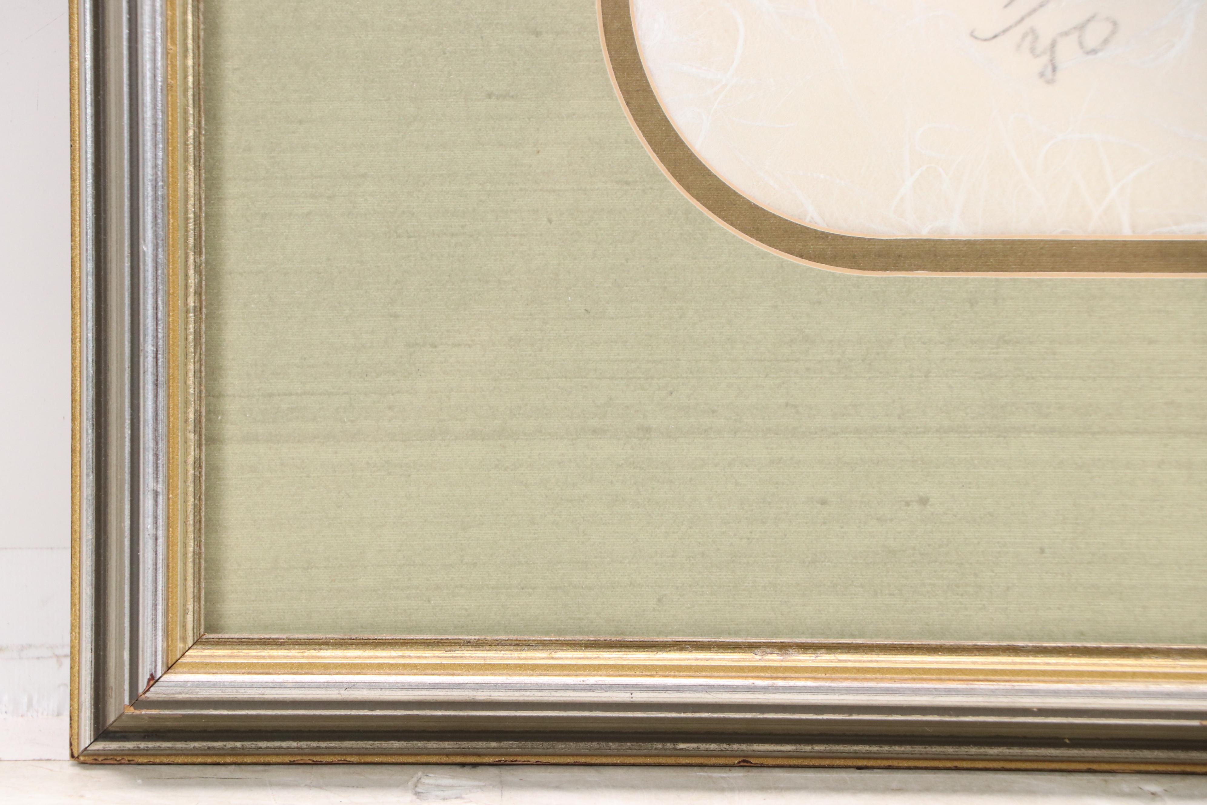 Hoi Lebadang Modern Floral Chromolithograph, Mid-20th Century