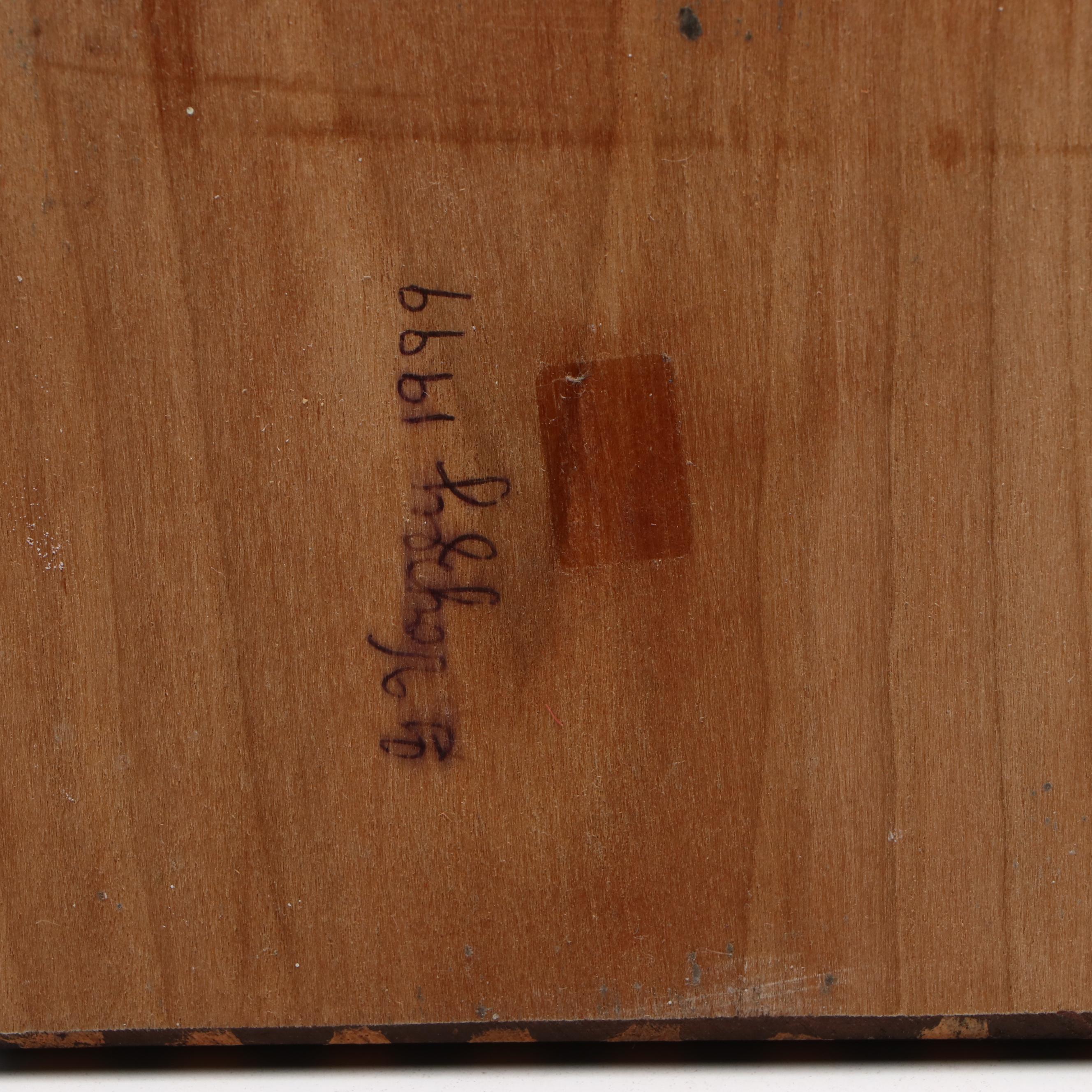 George Voyzey Folk Art Style Carved Wood Chicken Figurines