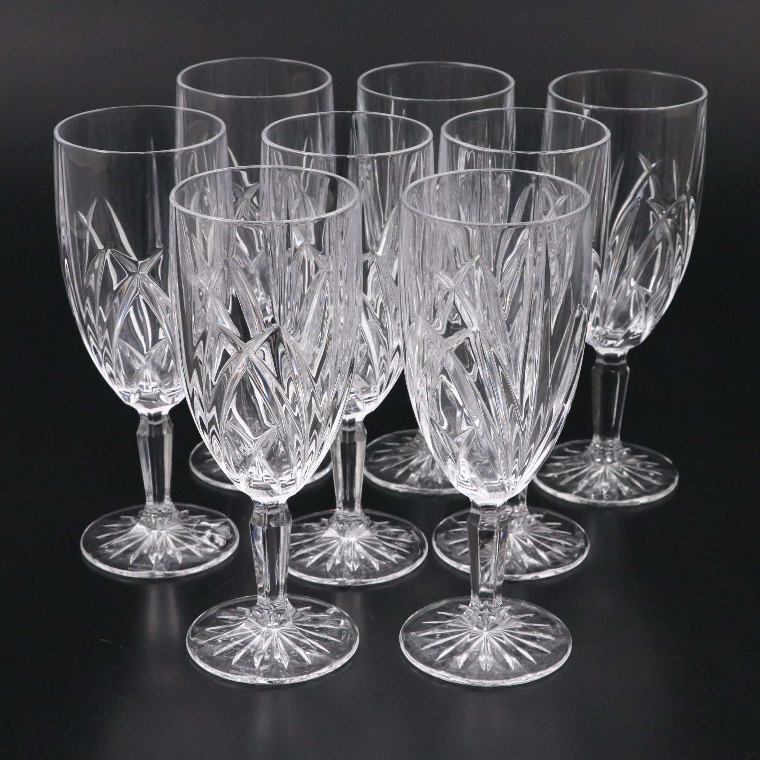 Waterford Crystal "Lismore" Pitcher with Marquis by Waterford Crystal Glasses