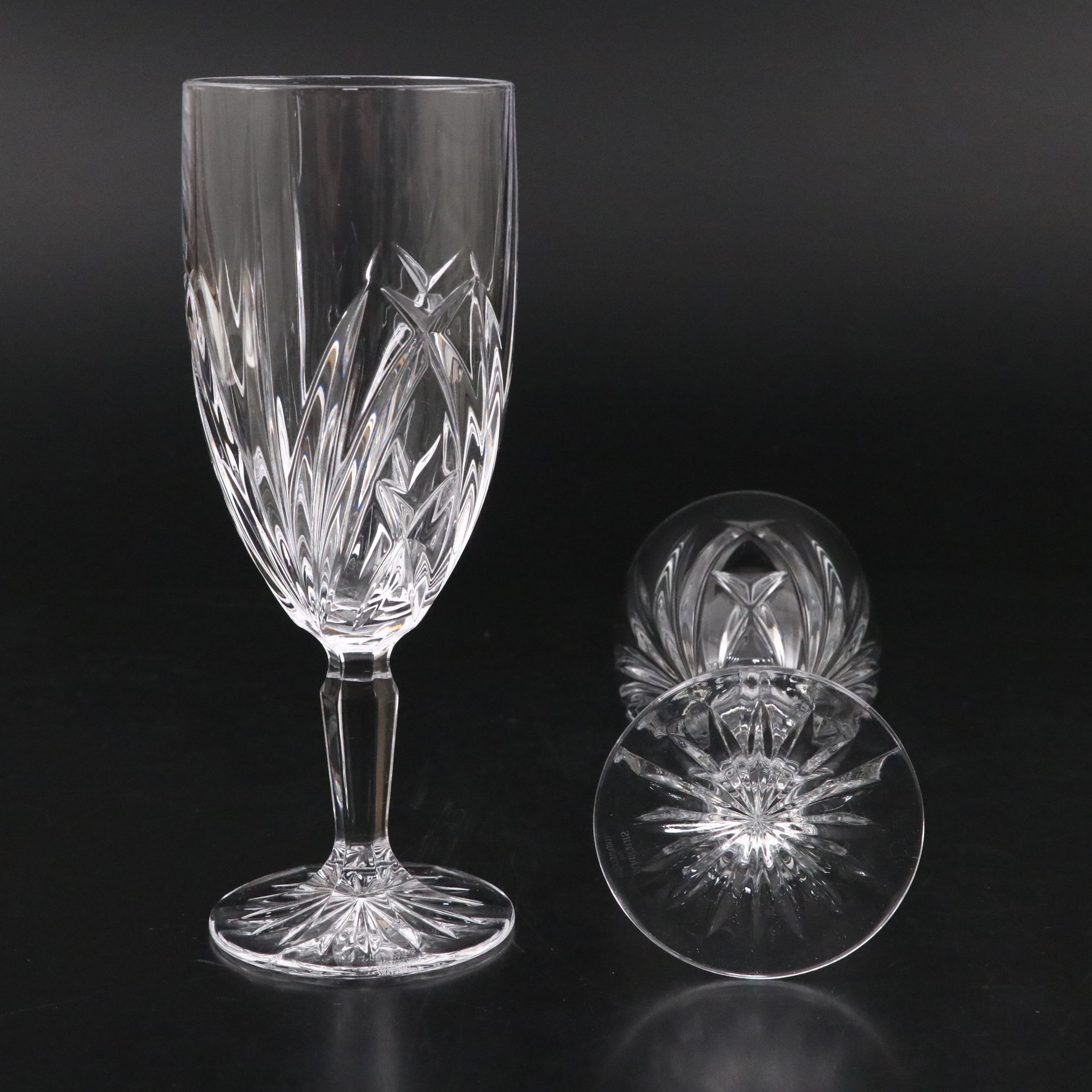 Waterford Crystal "Lismore" Pitcher with Marquis by Waterford Crystal Glasses
