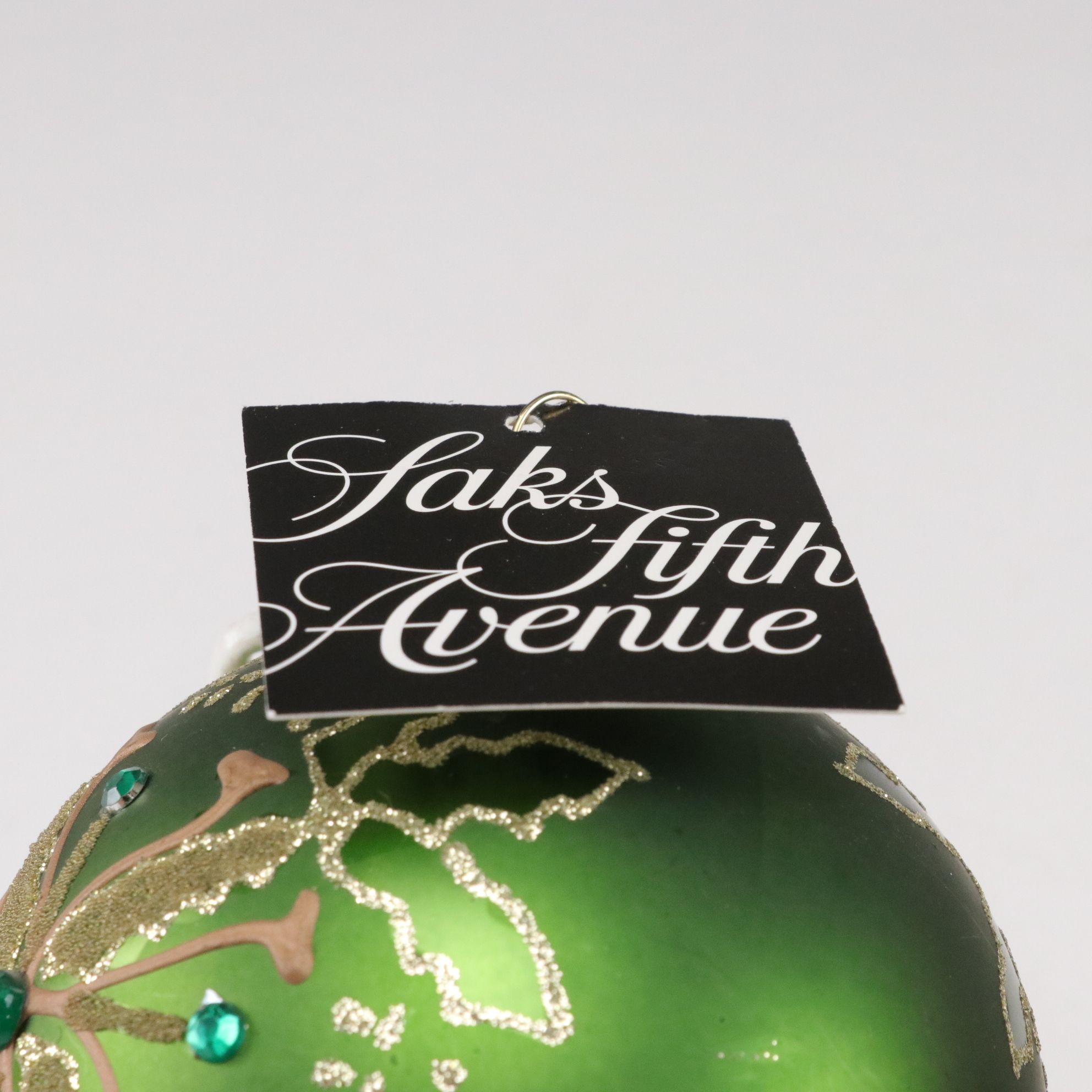 Saks Fifth Avenue and Other Glass Christmas Ornaments
