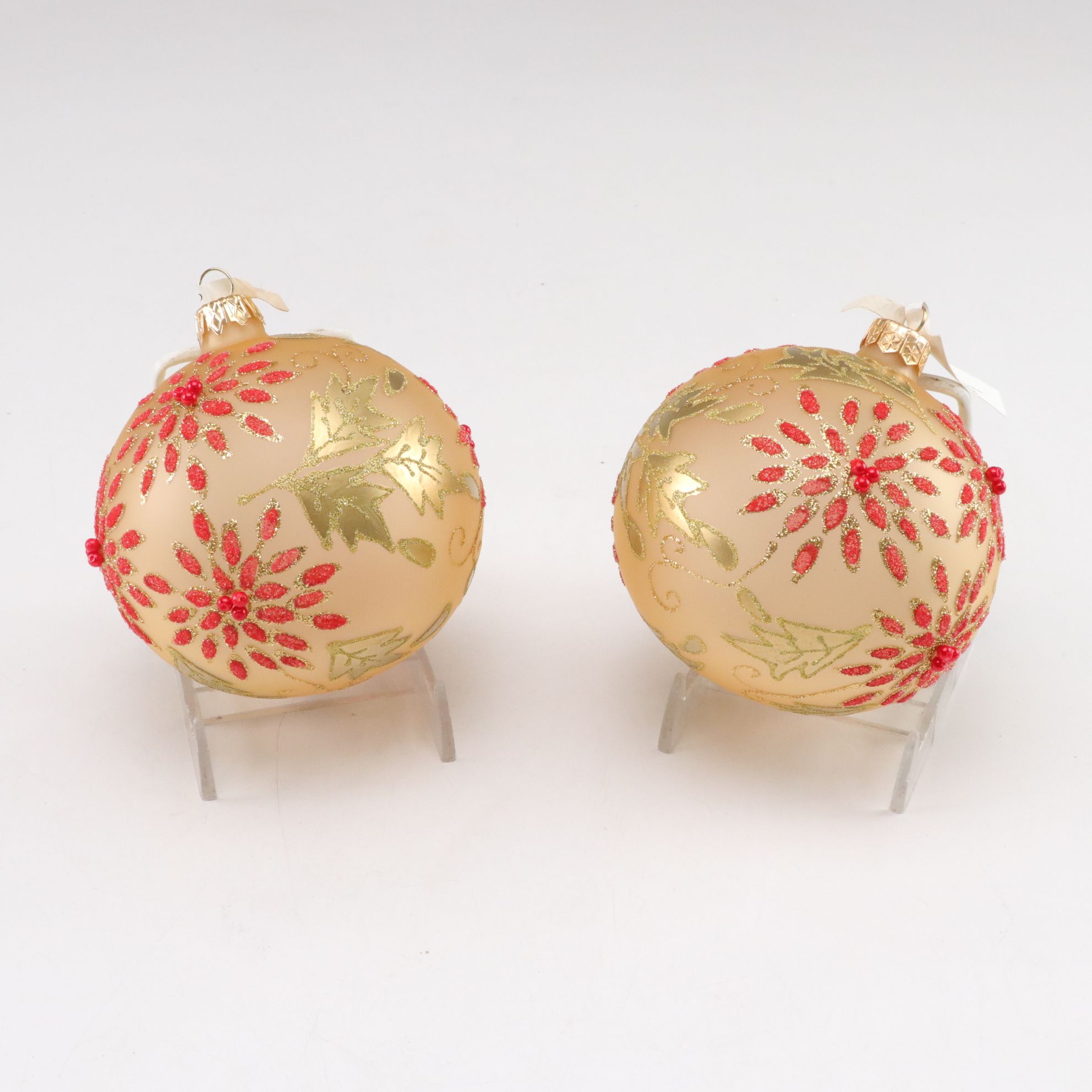 Saks Fifth Avenue and Other Glass Christmas Ornaments