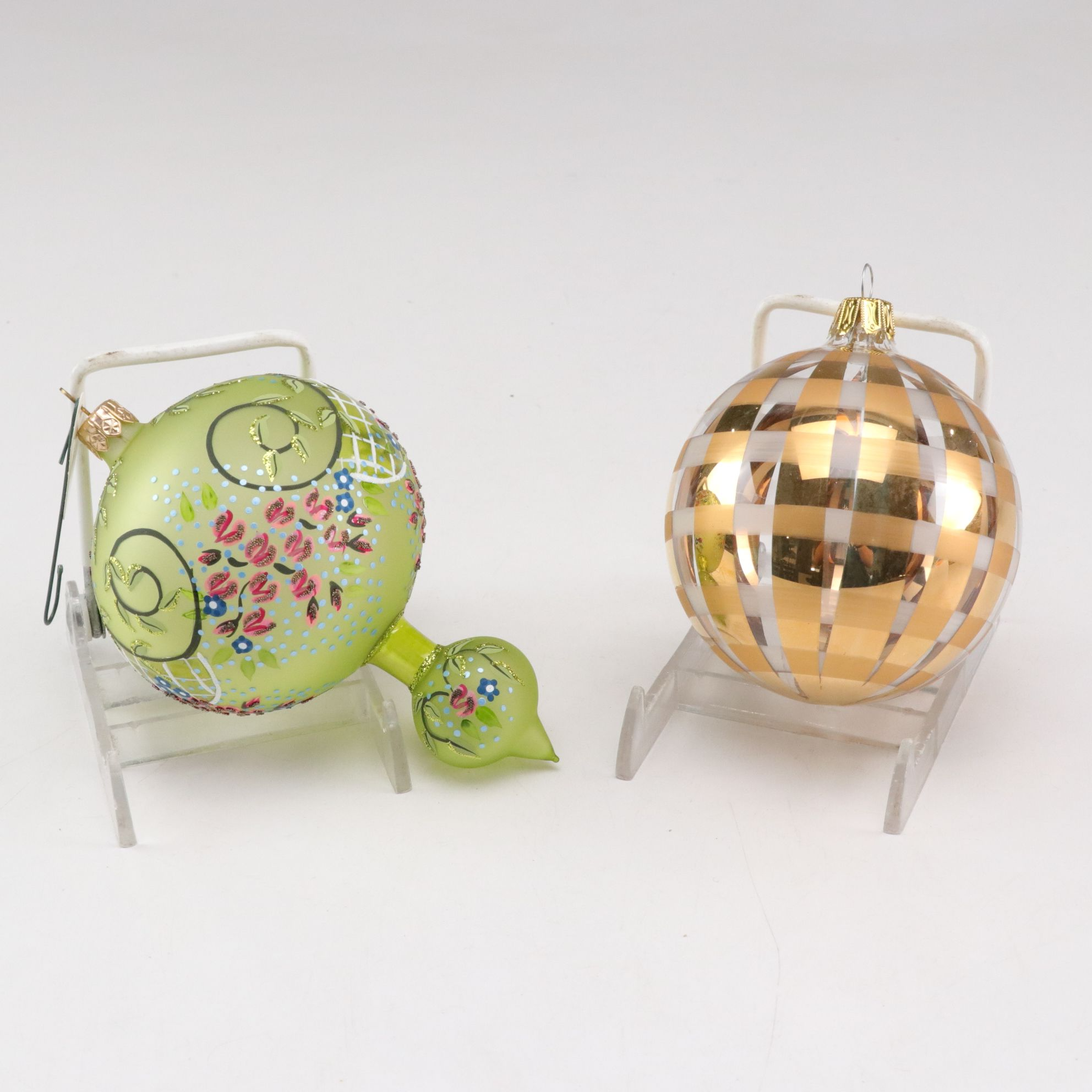 Saks Fifth Avenue and Other Glass Christmas Ornaments
