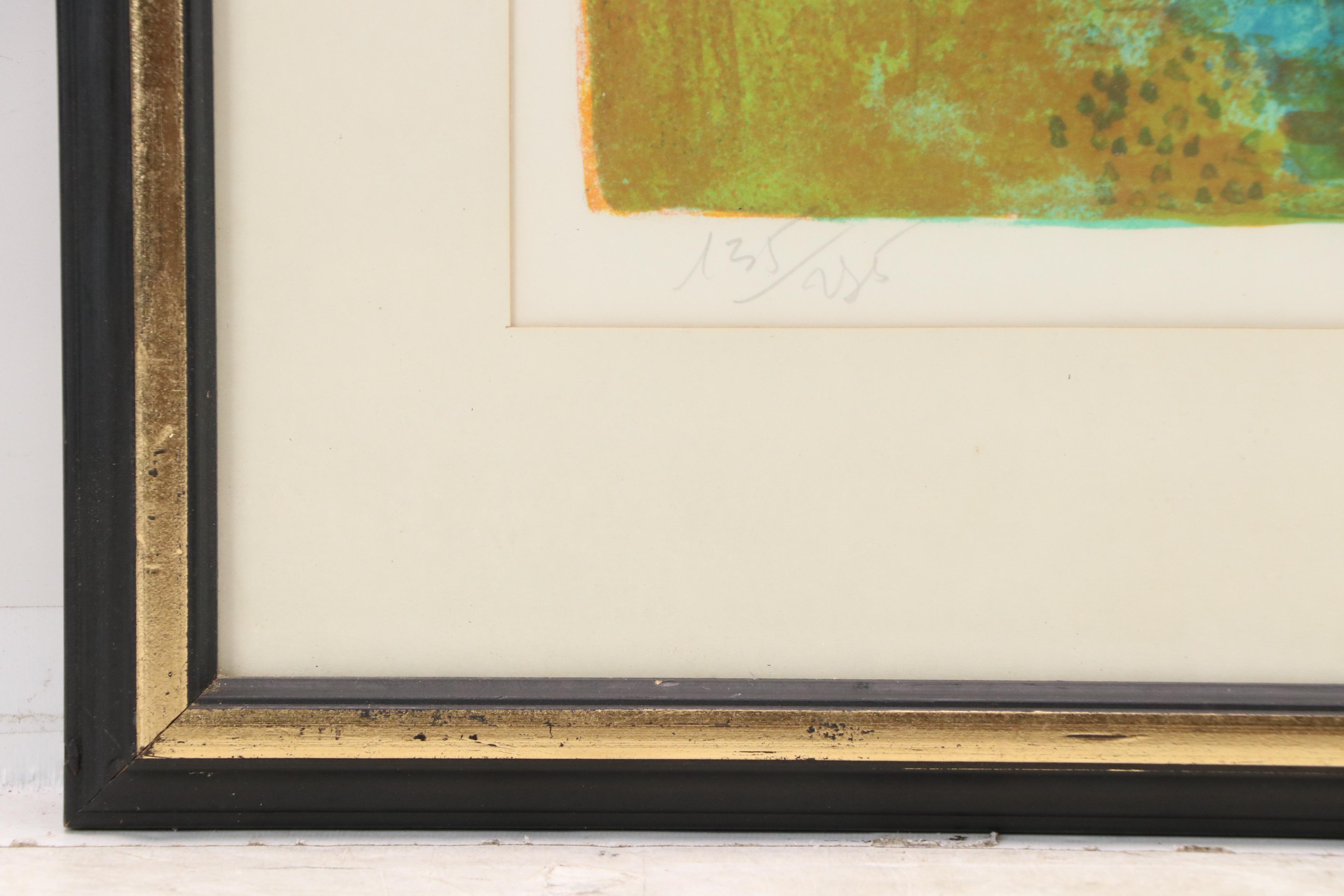 Hoi Lebadang Modern Floral Still Life Chromolithograph, Mid-20th Century