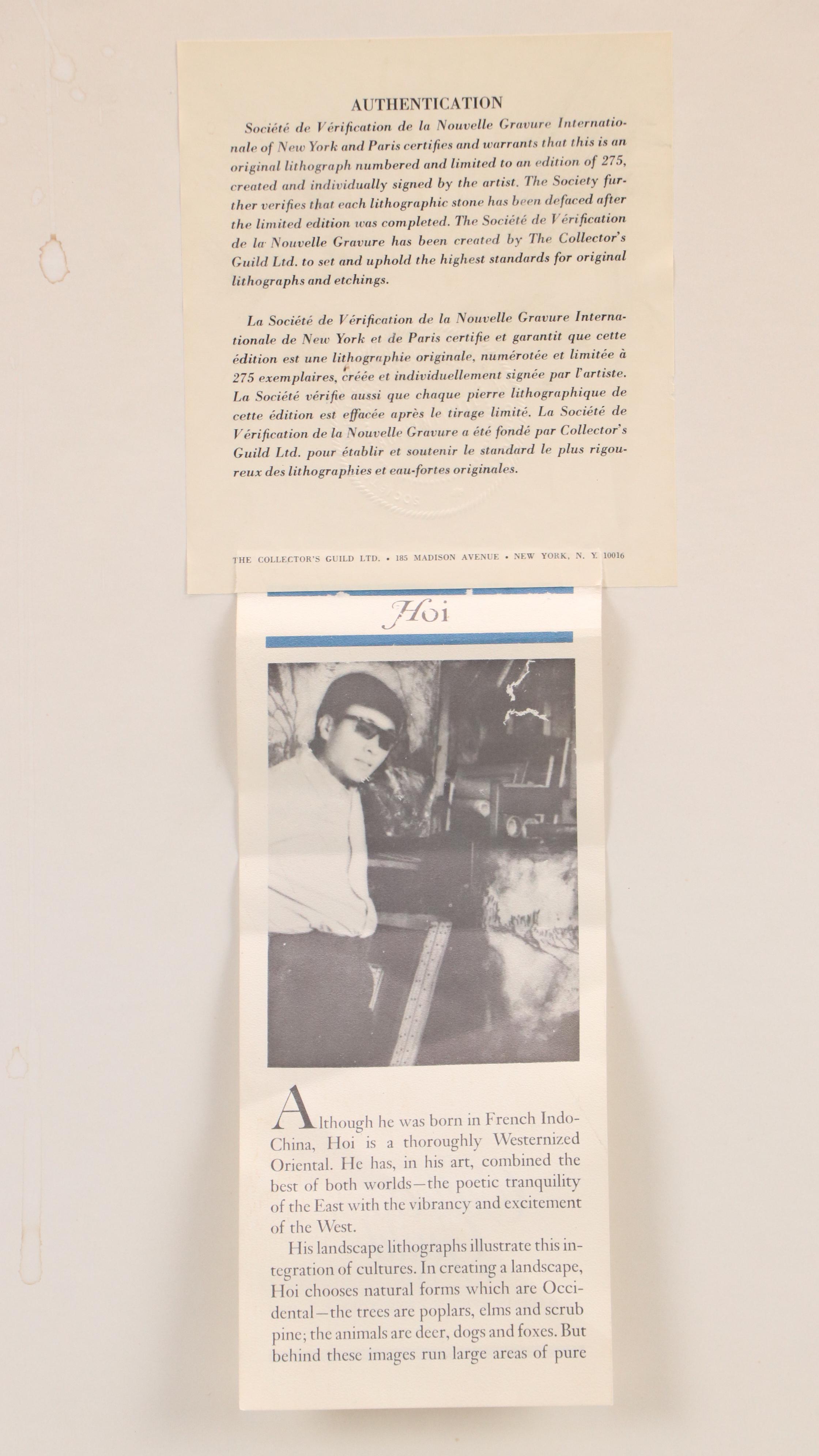 Hoi Lebadang Modern Floral Still Life Chromolithograph, Mid-20th Century