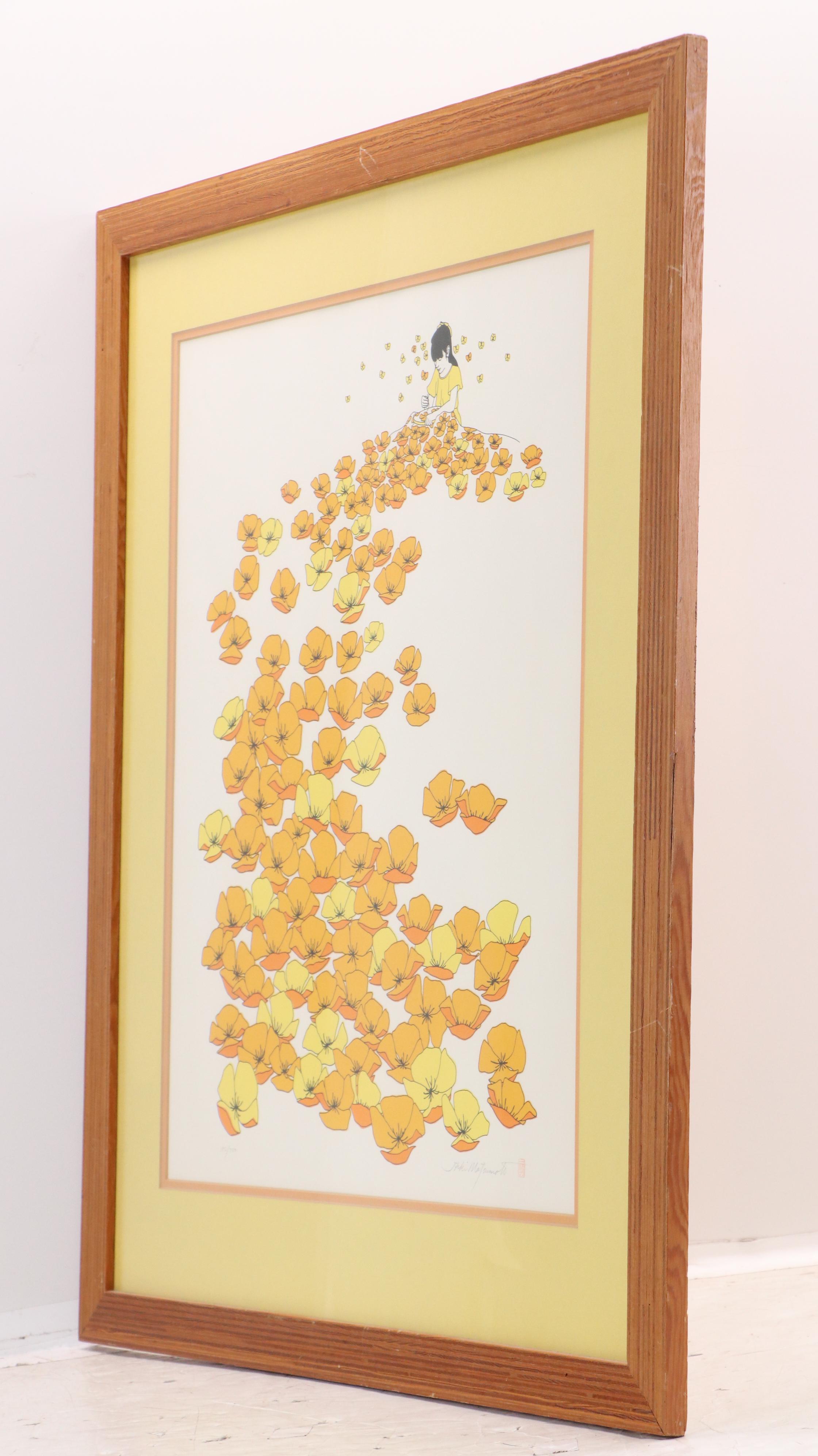 Ikki Matsumoto Floral Giclée "Poppy Field," Mid-20th Century