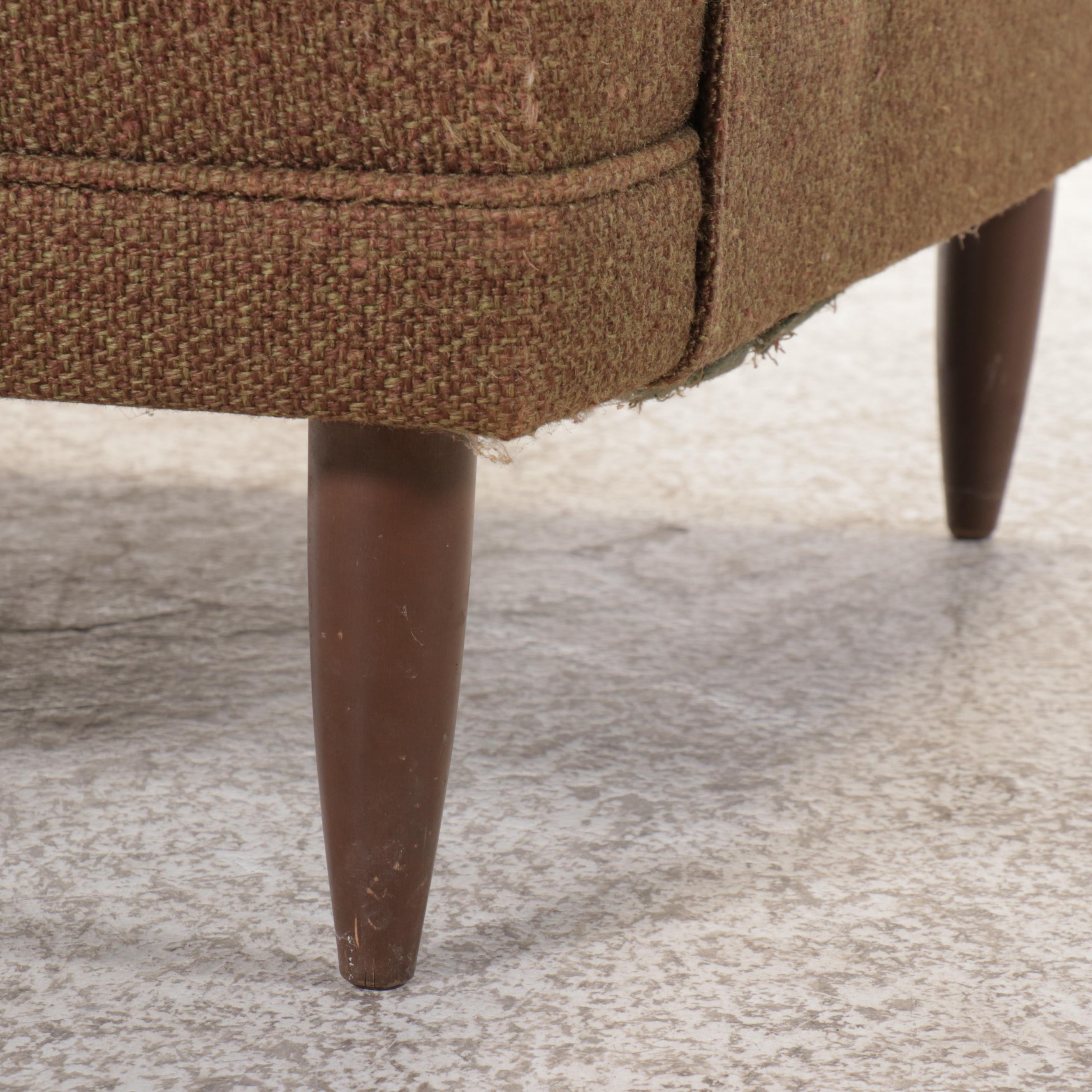 Mid Century Modern Button-Tufted Lounge Chair, Mid-20th Century