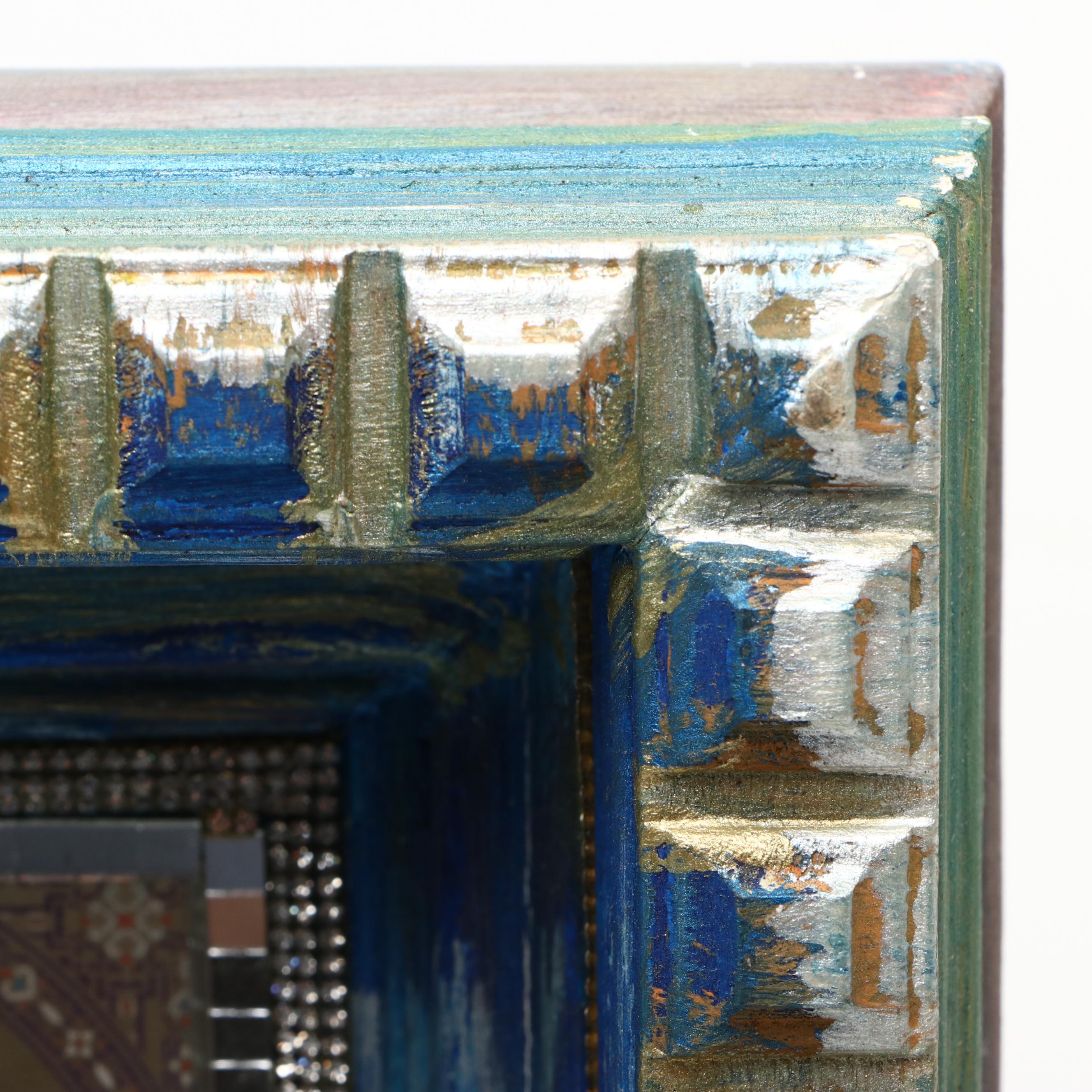 Eastern Orthodox Archangel Michael Icon in Painted Wood Frame