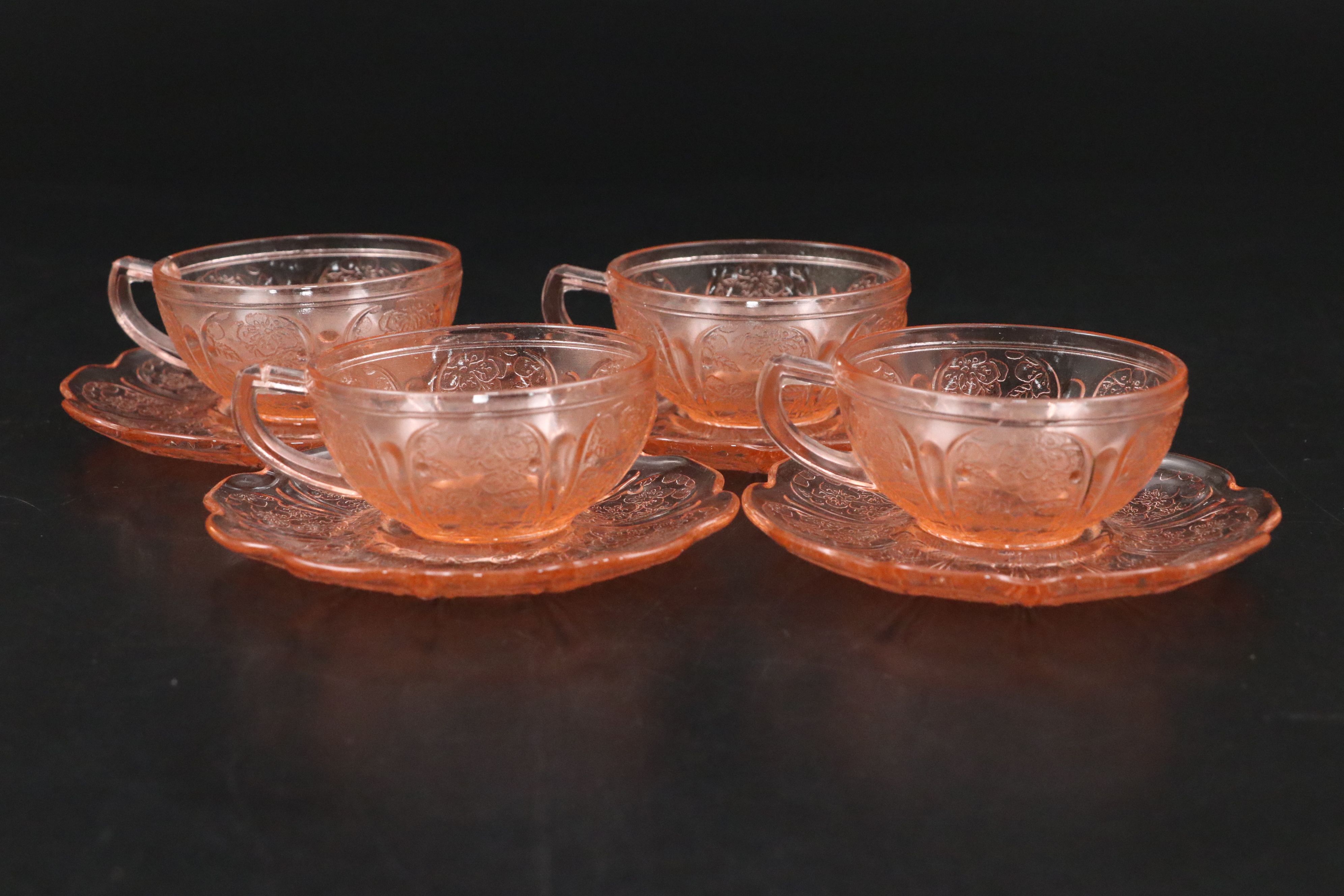 Jeannette Junior "Cherry Blossom" Children's Dinnerware, Mid-20th Century