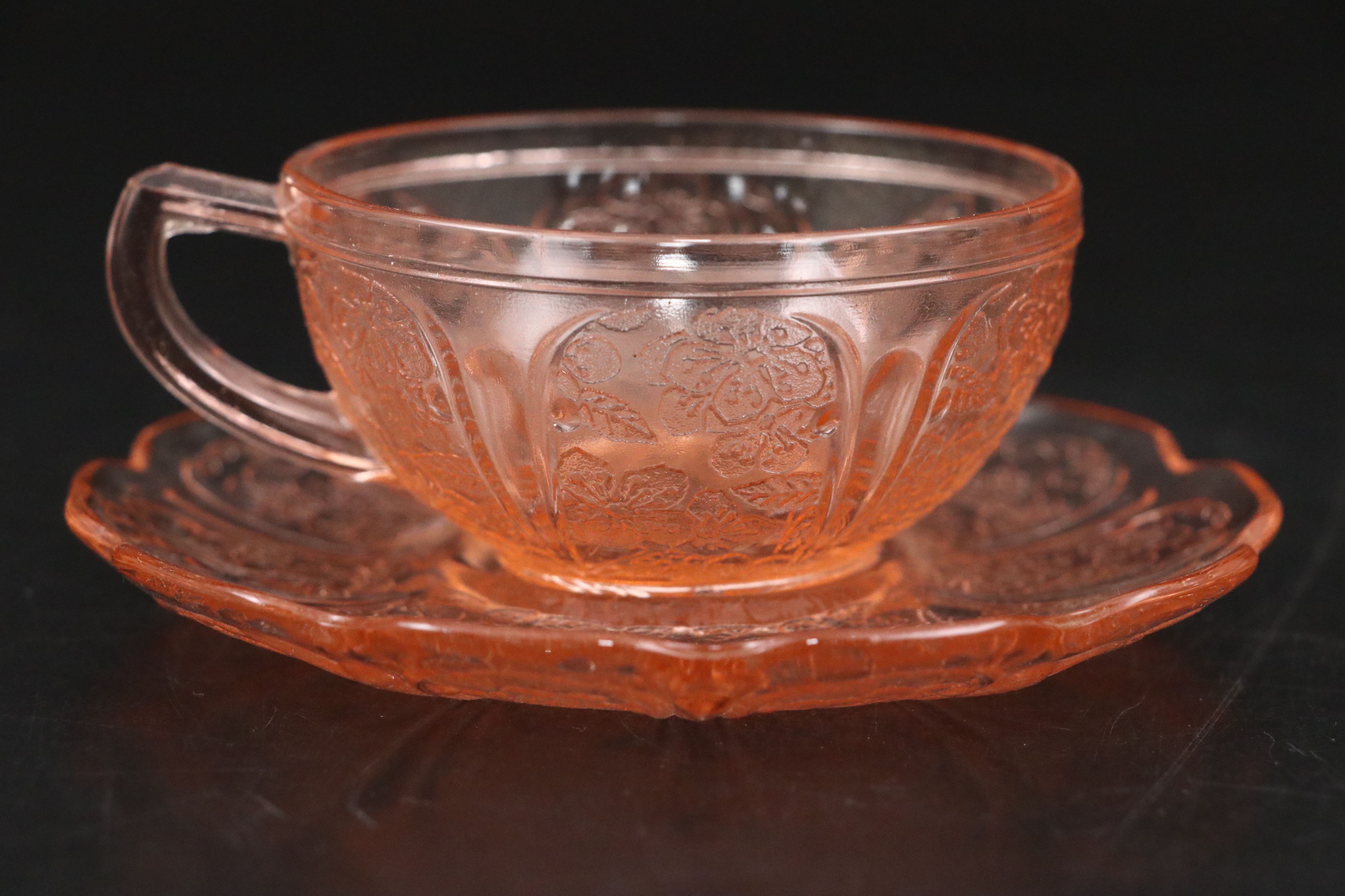 Jeannette Junior "Cherry Blossom" Children's Dinnerware, Mid-20th Century