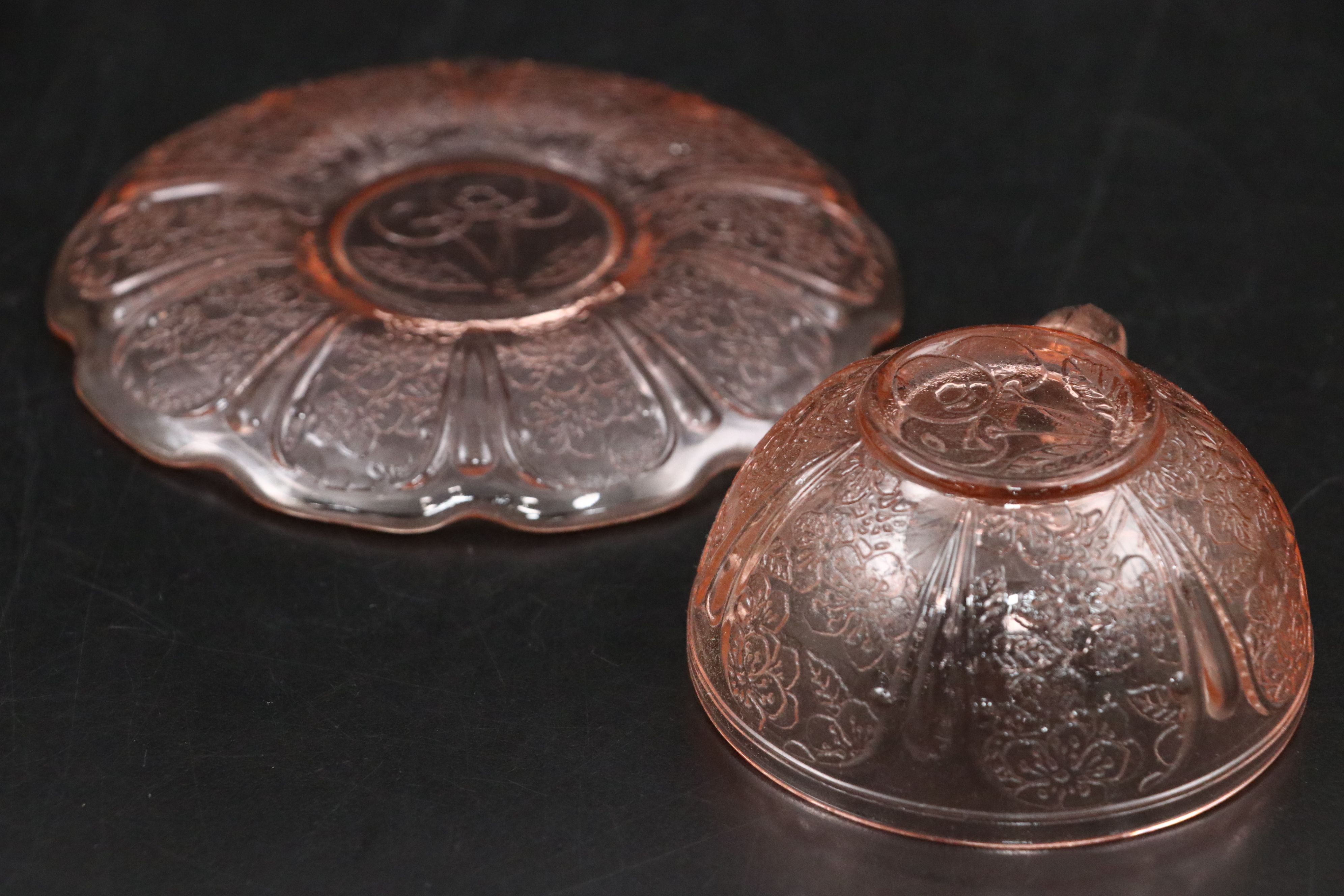 Jeannette Junior "Cherry Blossom" Children's Dinnerware, Mid-20th Century