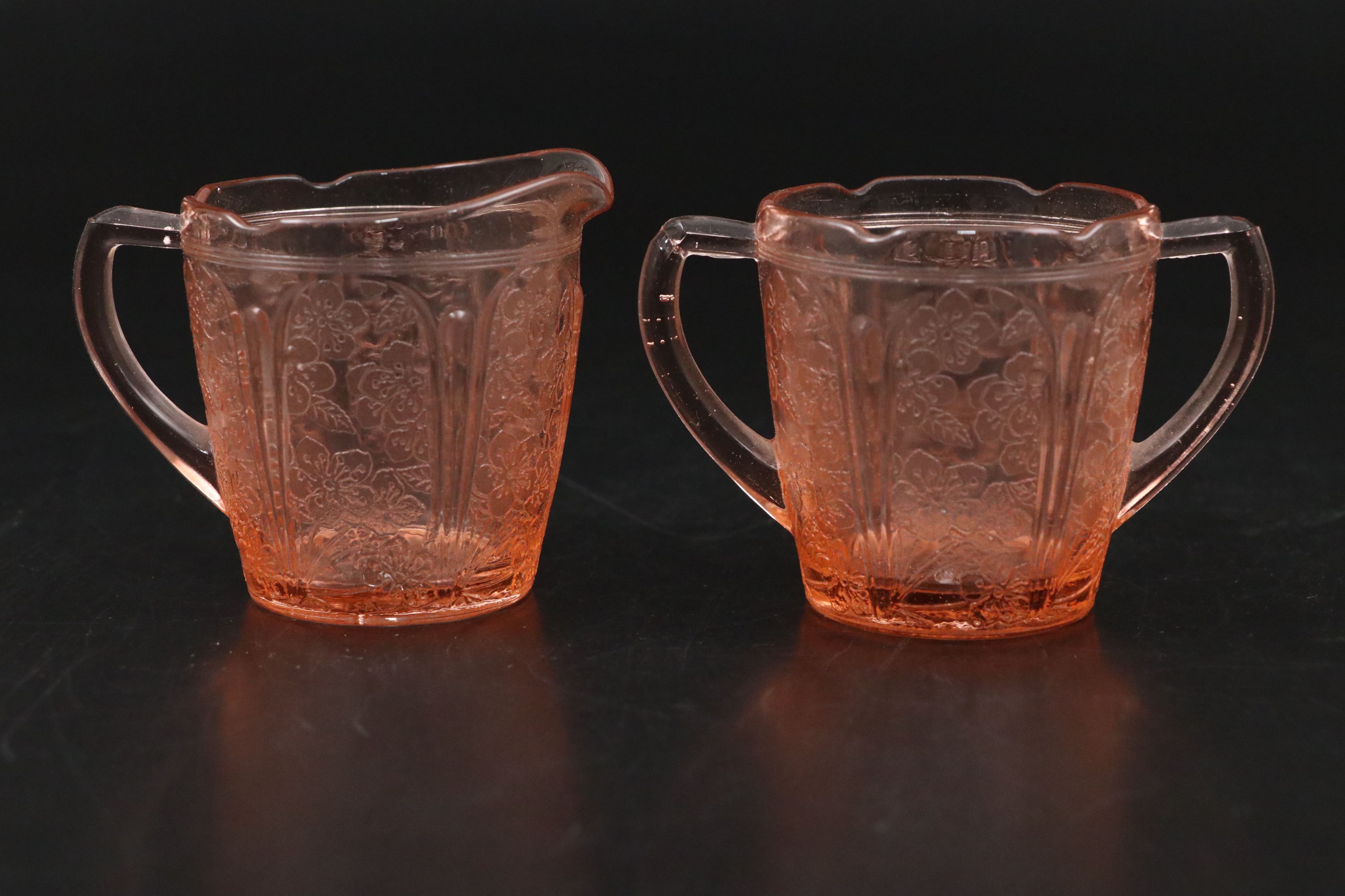 Jeannette Junior "Cherry Blossom" Children's Dinnerware, Mid-20th Century