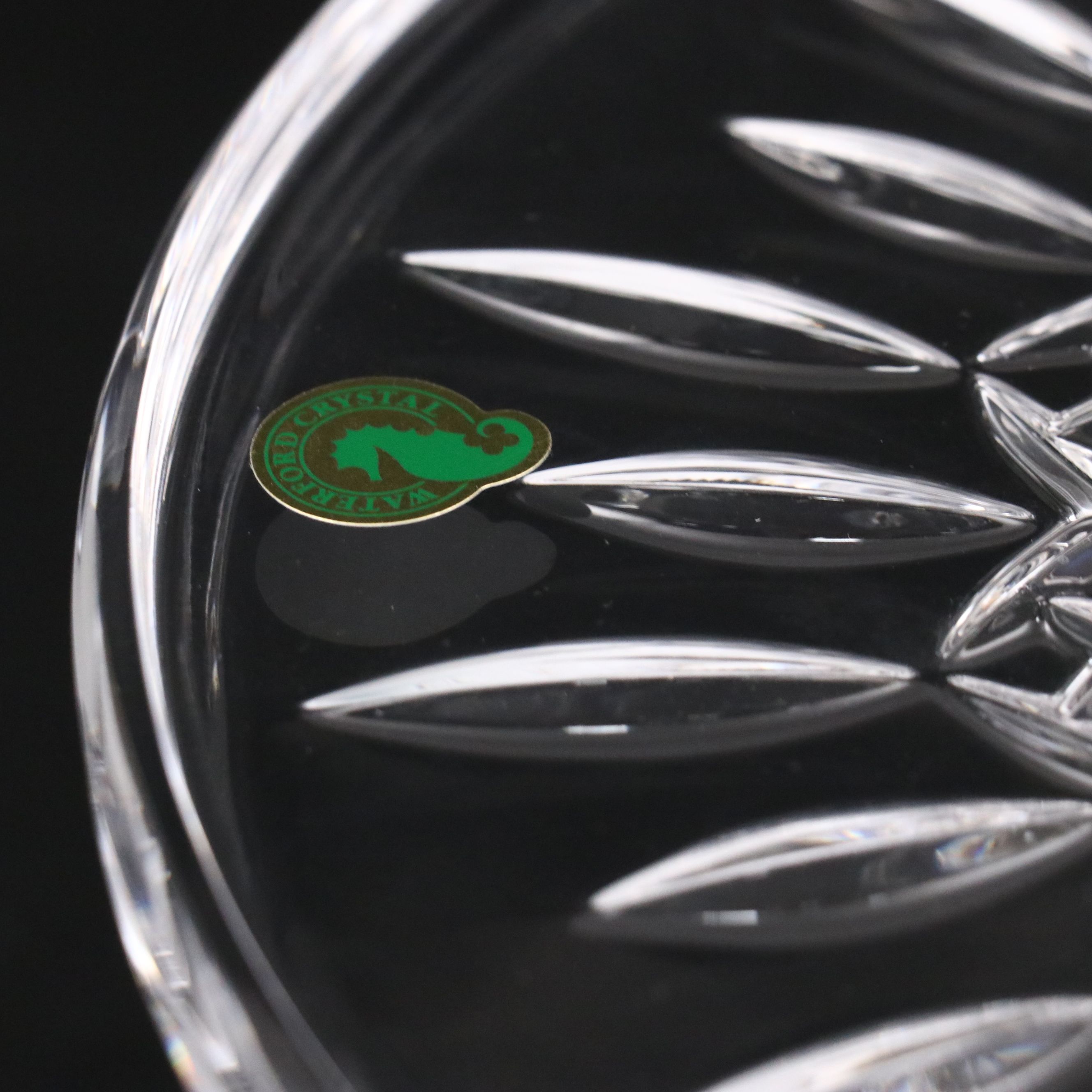 Waterford "Lismore" Crystal Cake Stand, Cake Knife, and Salad Plates