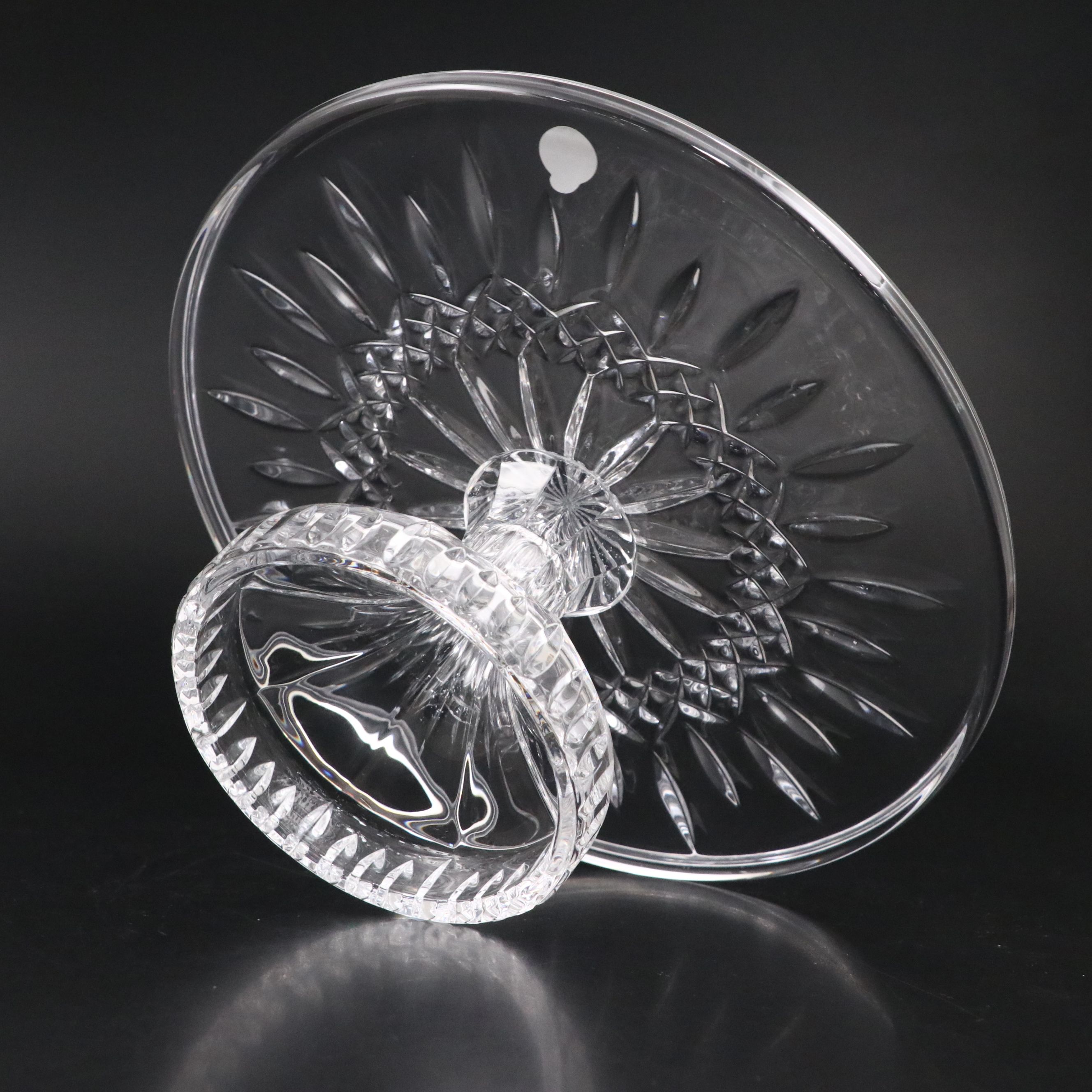 Waterford "Lismore" Crystal Cake Stand, Cake Knife, and Salad Plates