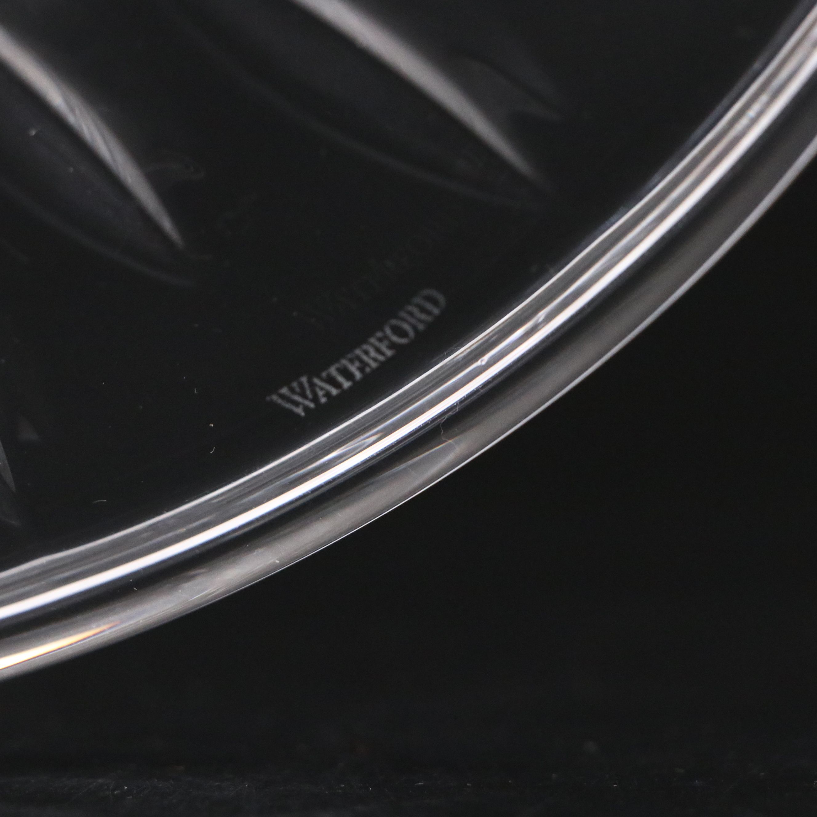 Waterford "Lismore" Crystal Cake Stand, Cake Knife, and Salad Plates