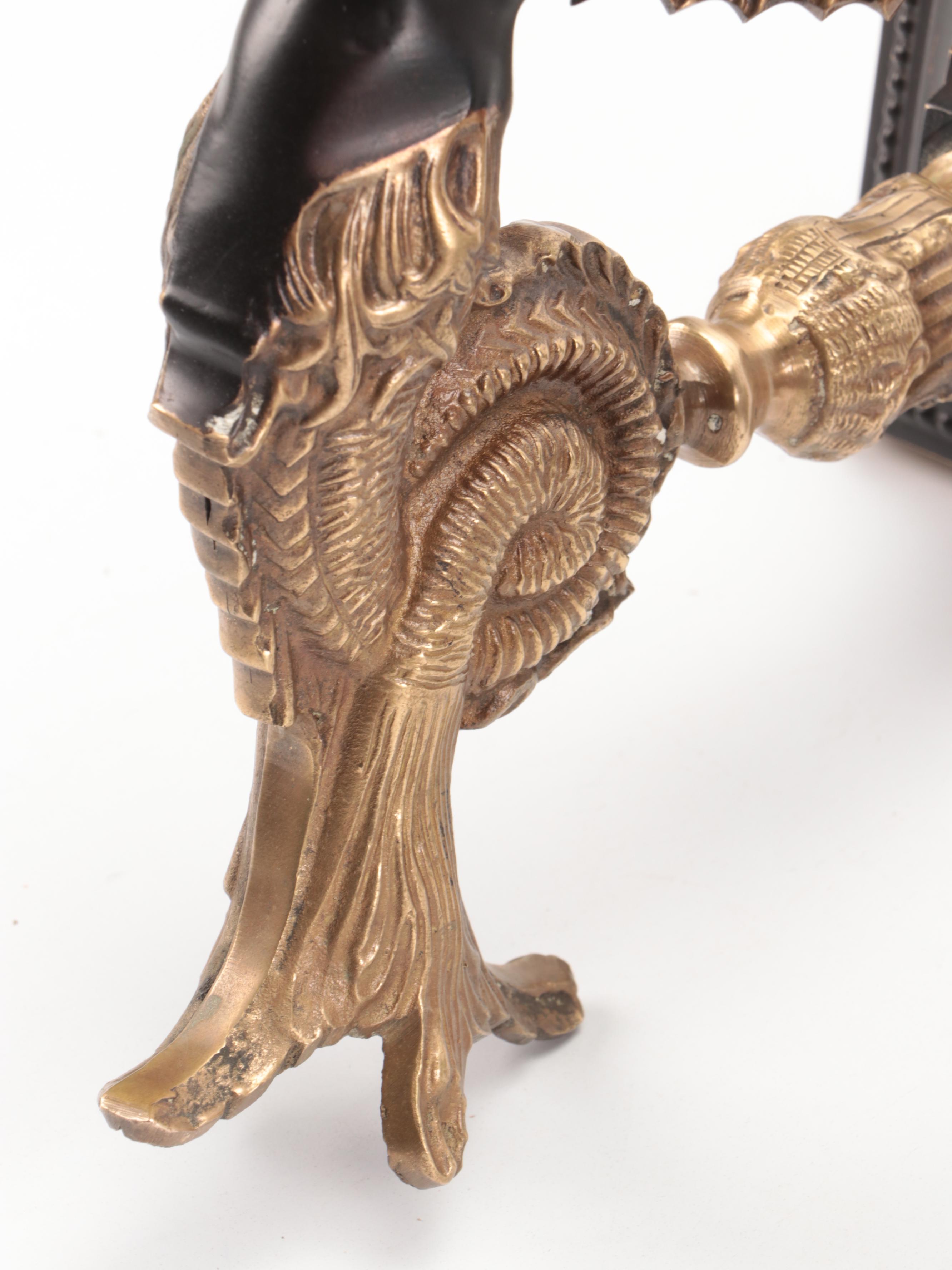 Pair of French Empire Style Bronzed Melusine Candle Wall Sconces