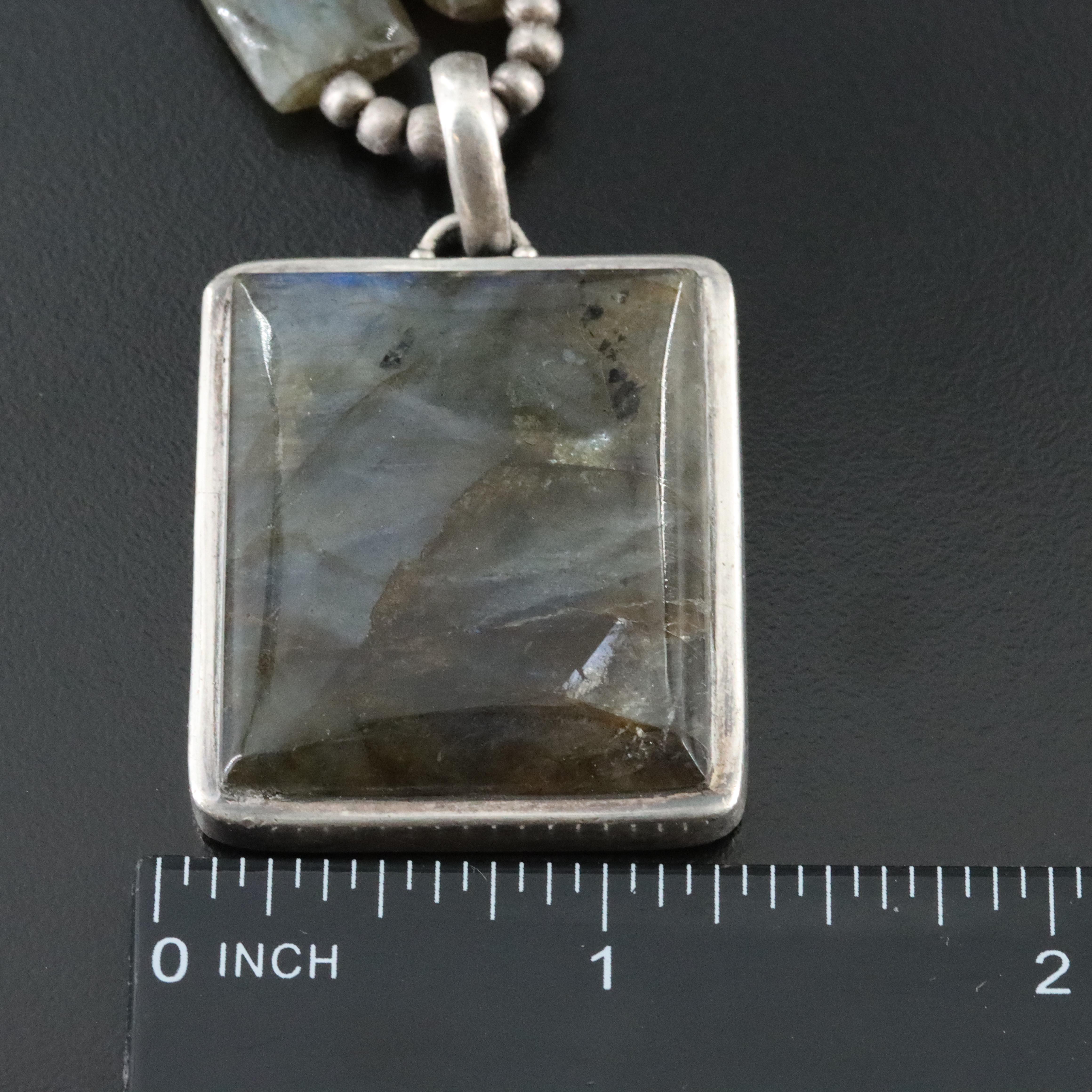 Sterling Labradorite Pendant Necklace
