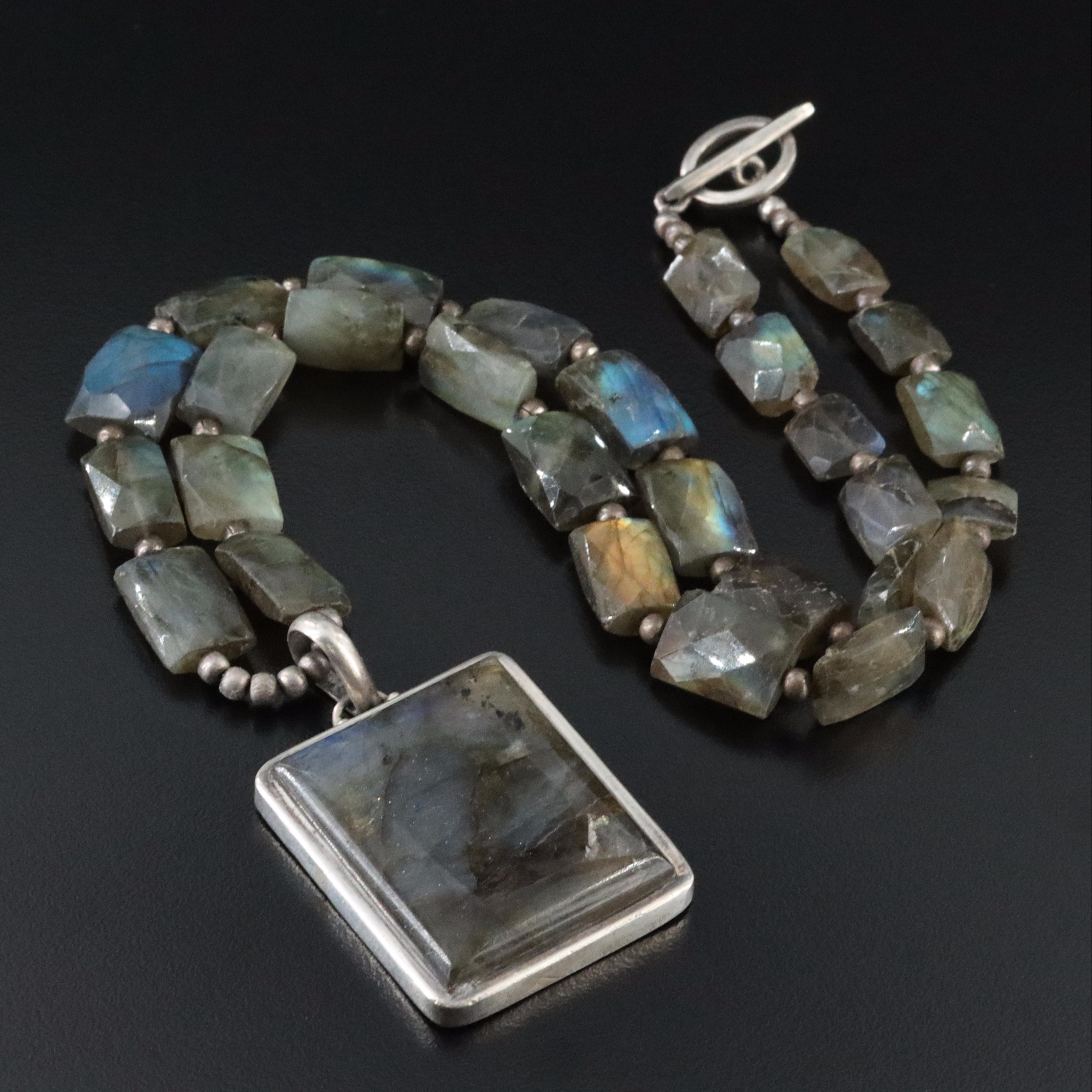Sterling Labradorite Pendant Necklace