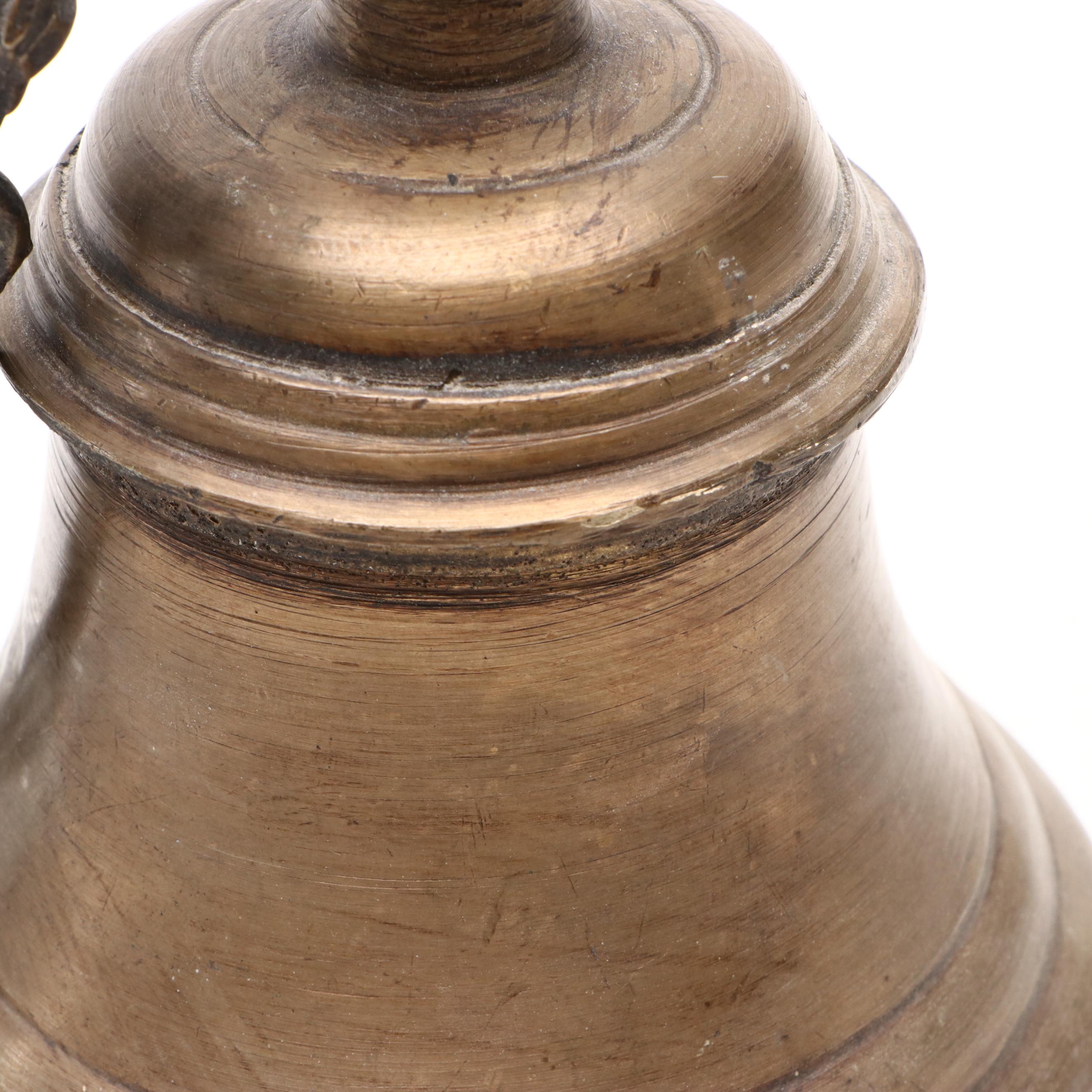 Bronze Ganesha Bell with Chain with Other Chinese Metal Lock, 20th Century