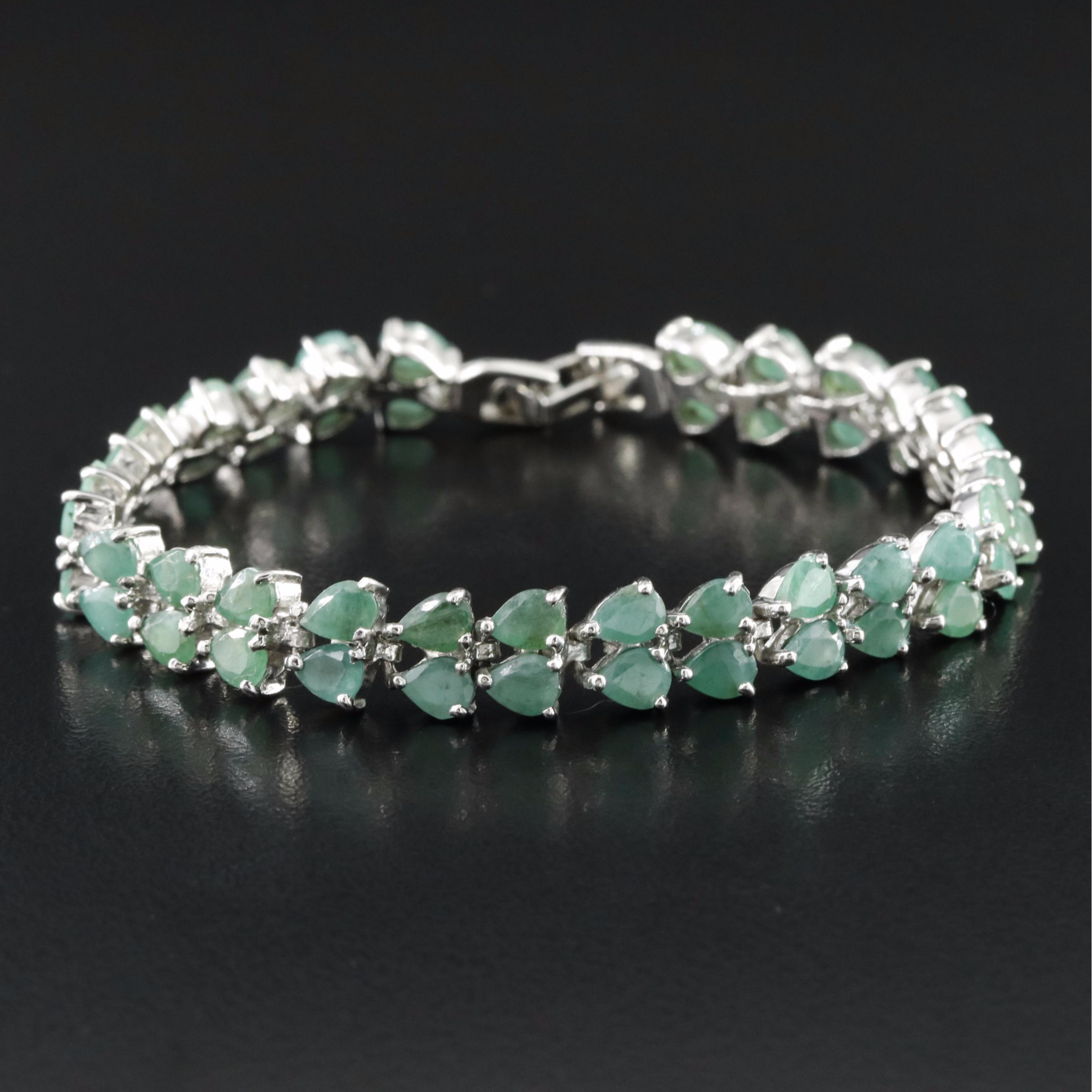 Sterling Emerald Bracelet