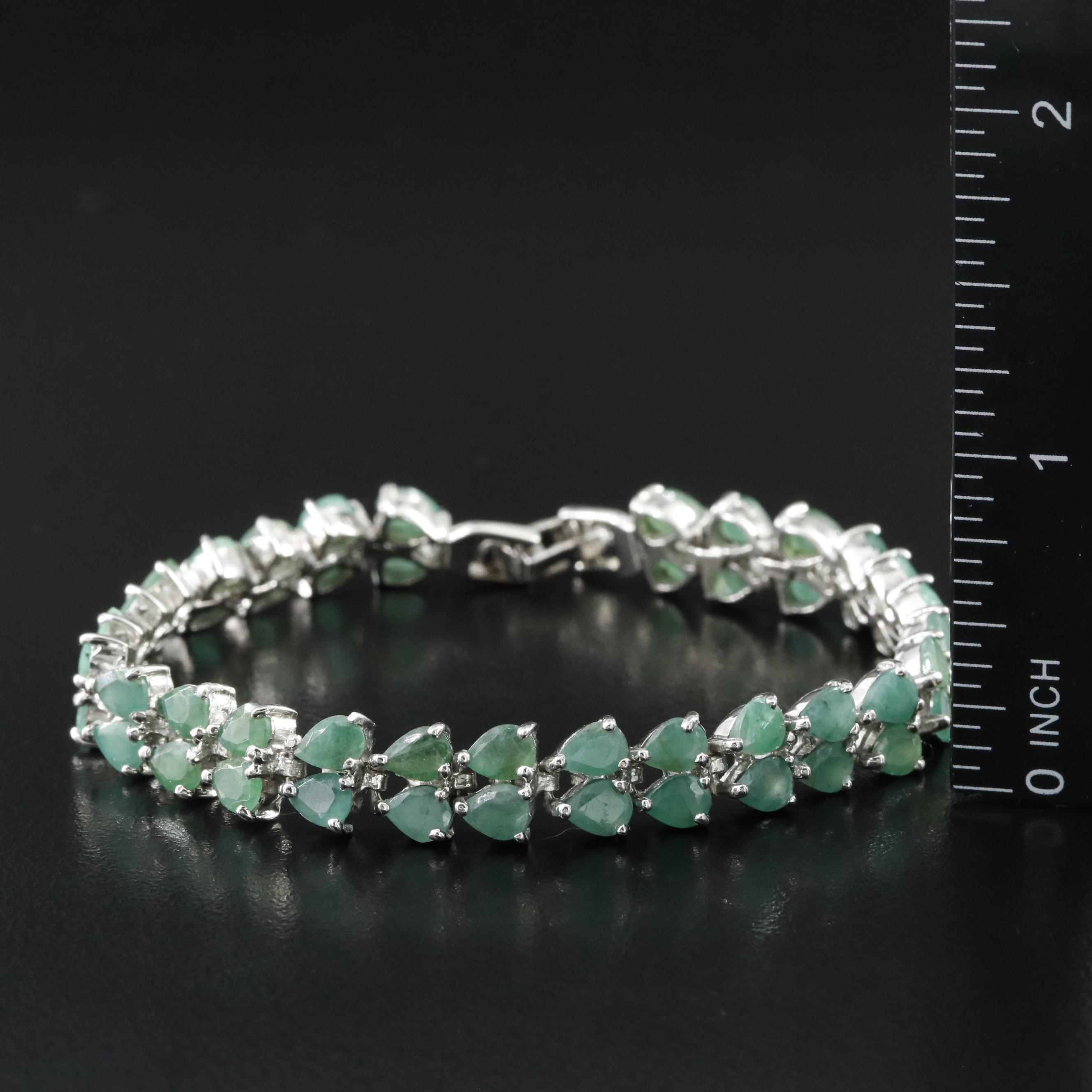 Sterling Emerald Bracelet