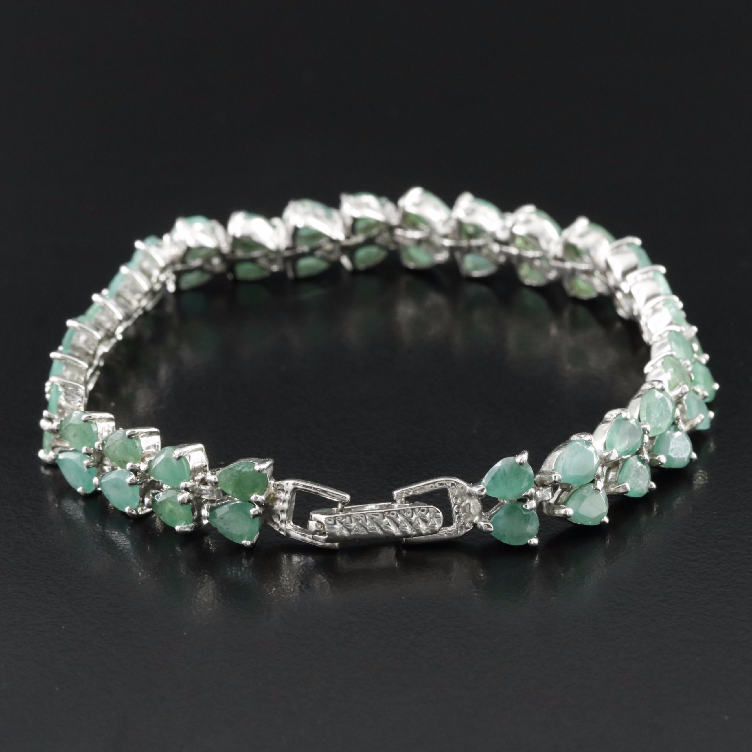 Sterling Emerald Bracelet