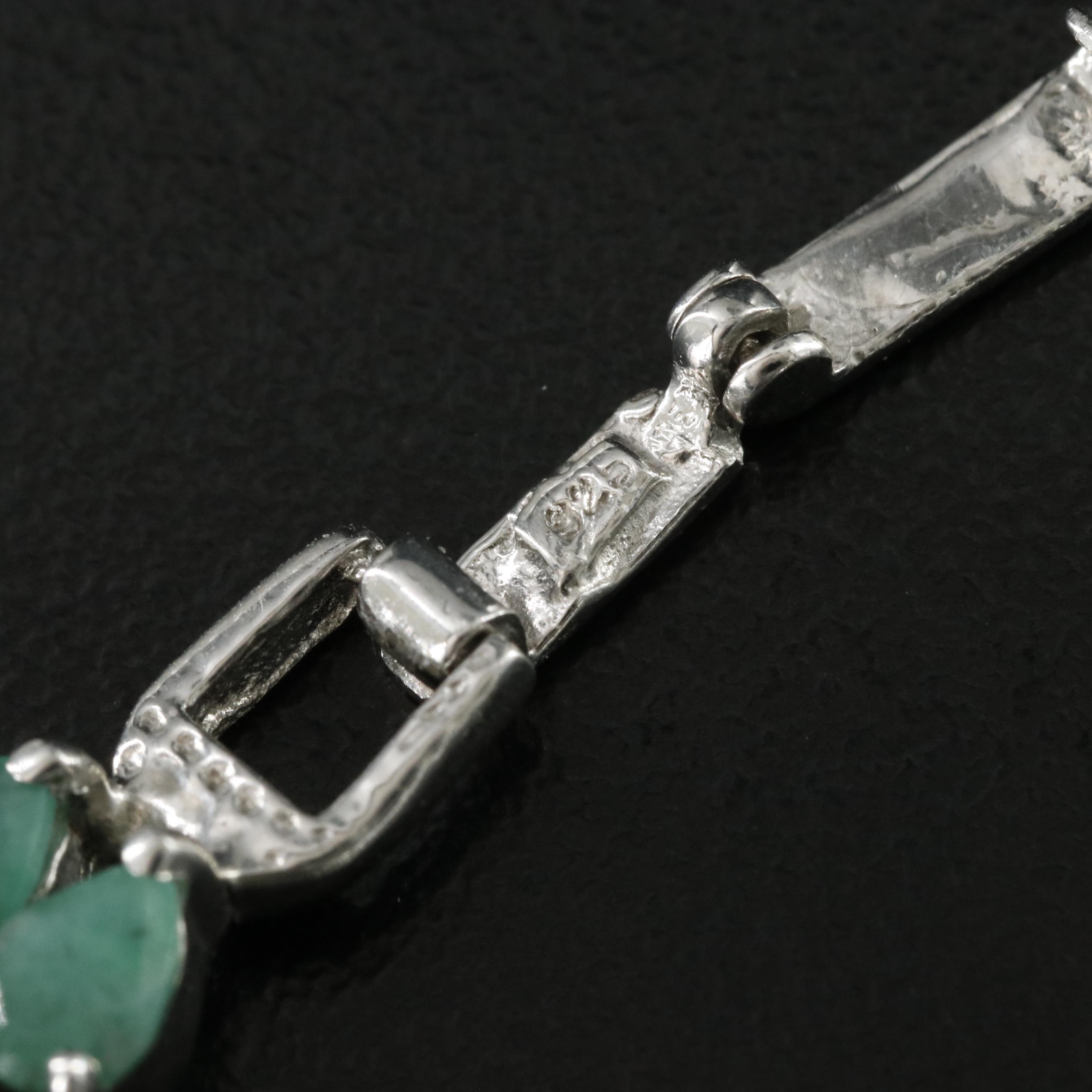 Sterling Emerald Bracelet