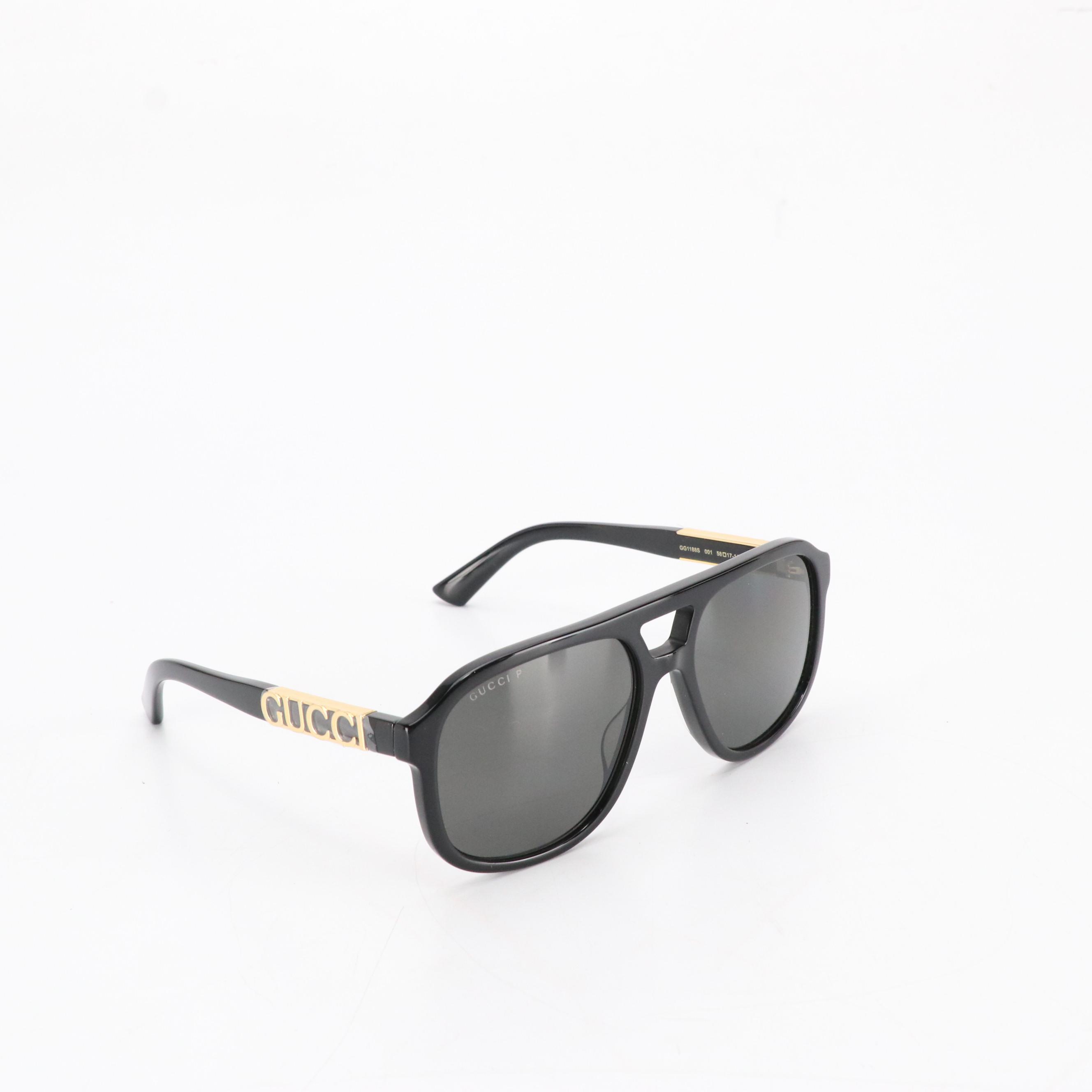 Gucci GG1188S Black/Grey Sunglasses with Box