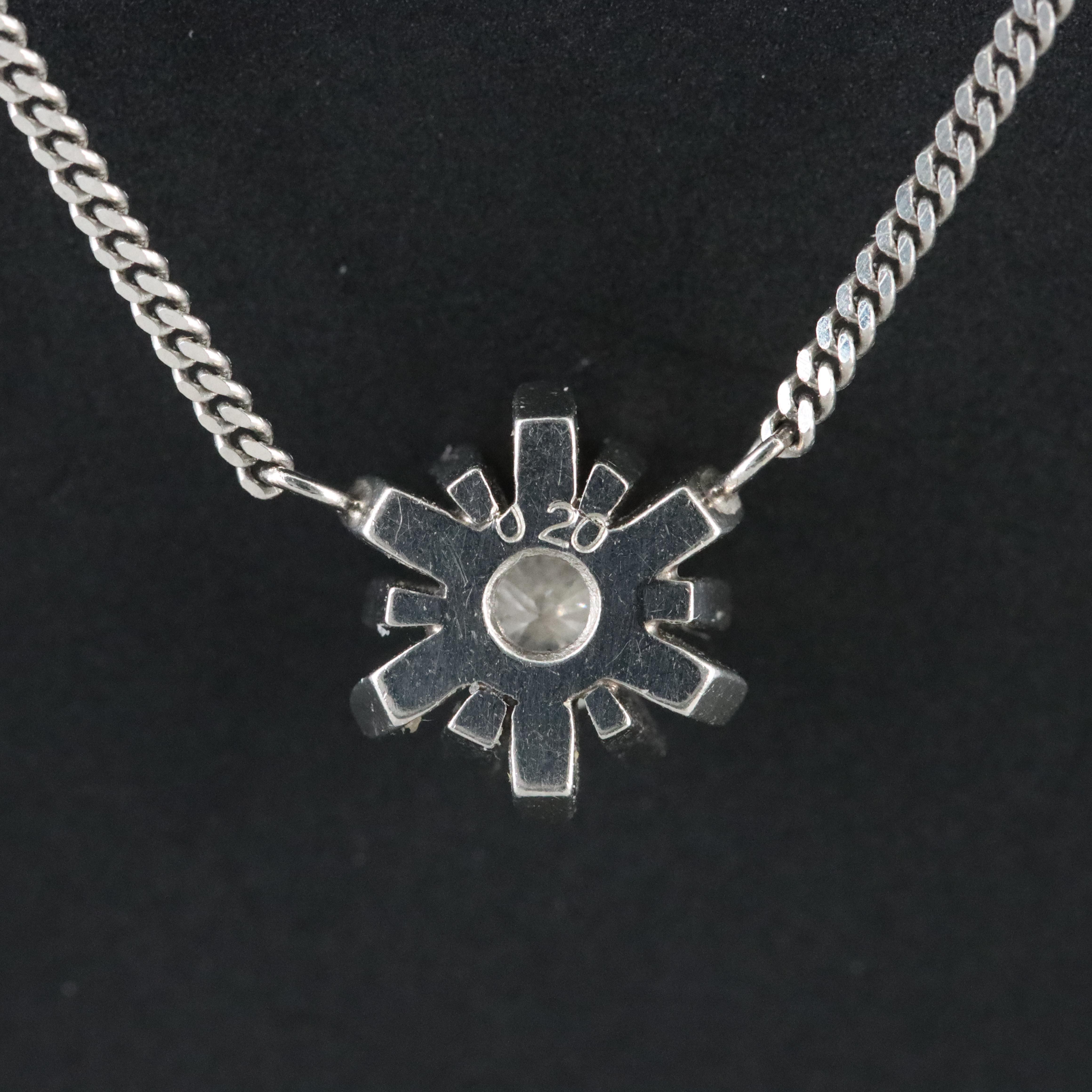 Platinum 0.20 CTW Diamond Pendant Necklace
