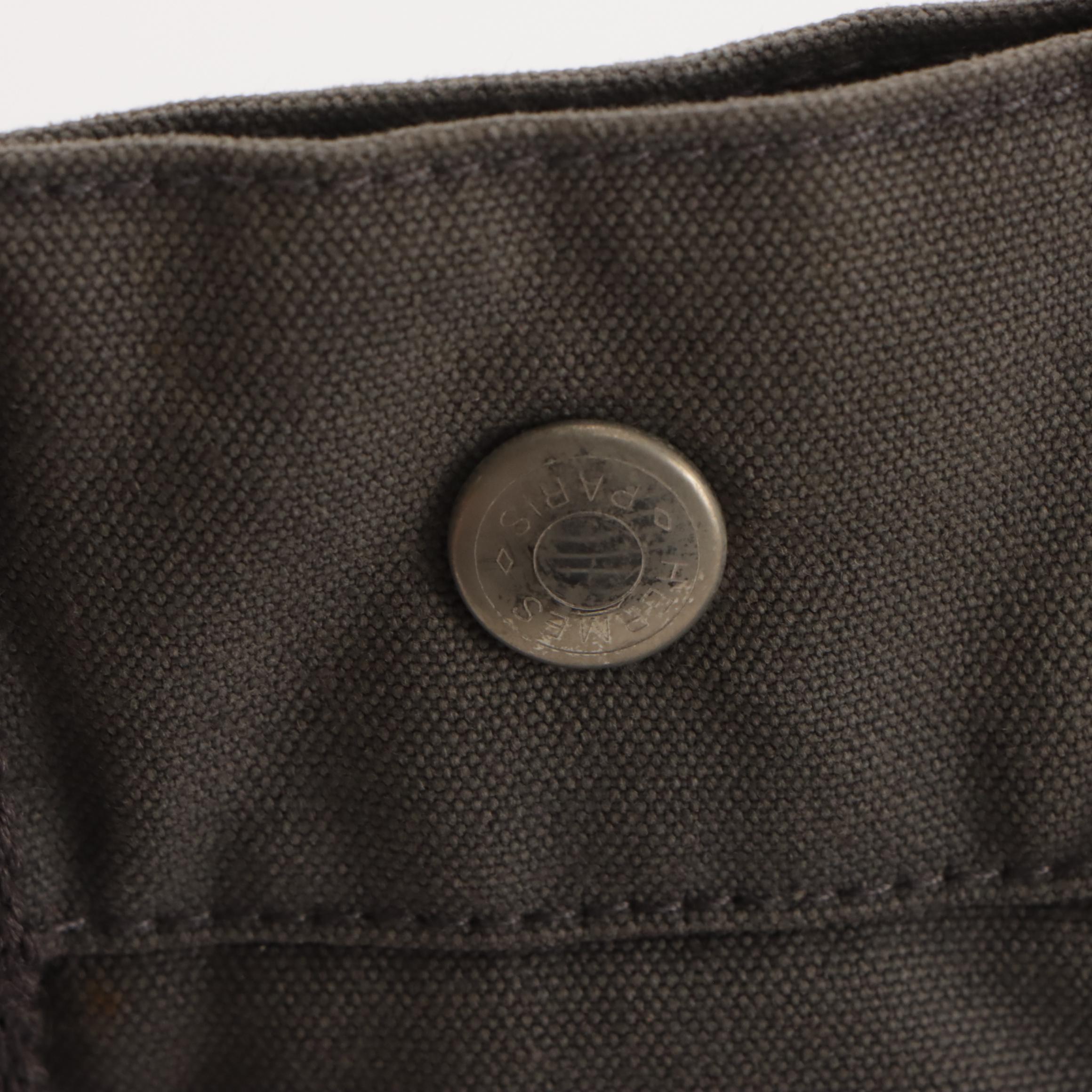 Hermès Fourre-Tout PM in Grey Cotton Canvas