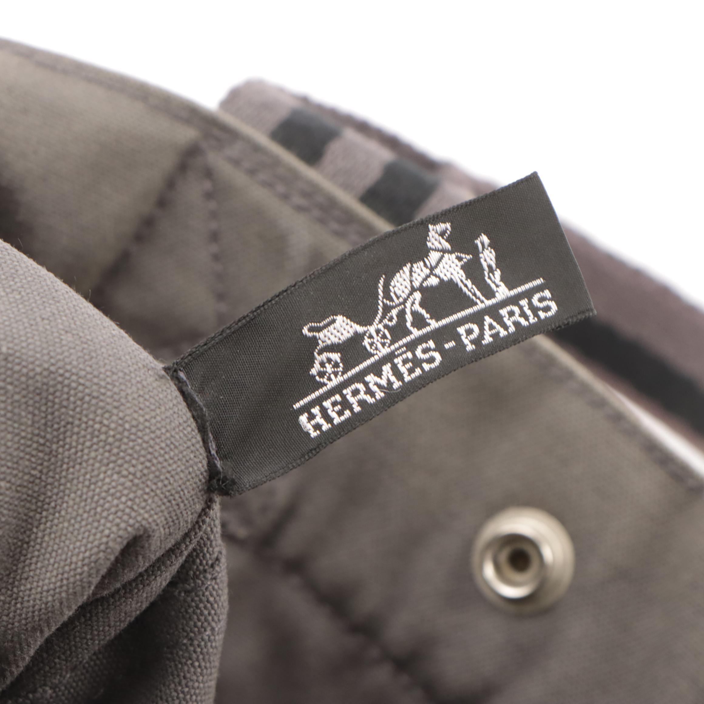 Hermès Fourre-Tout PM in Grey Cotton Canvas