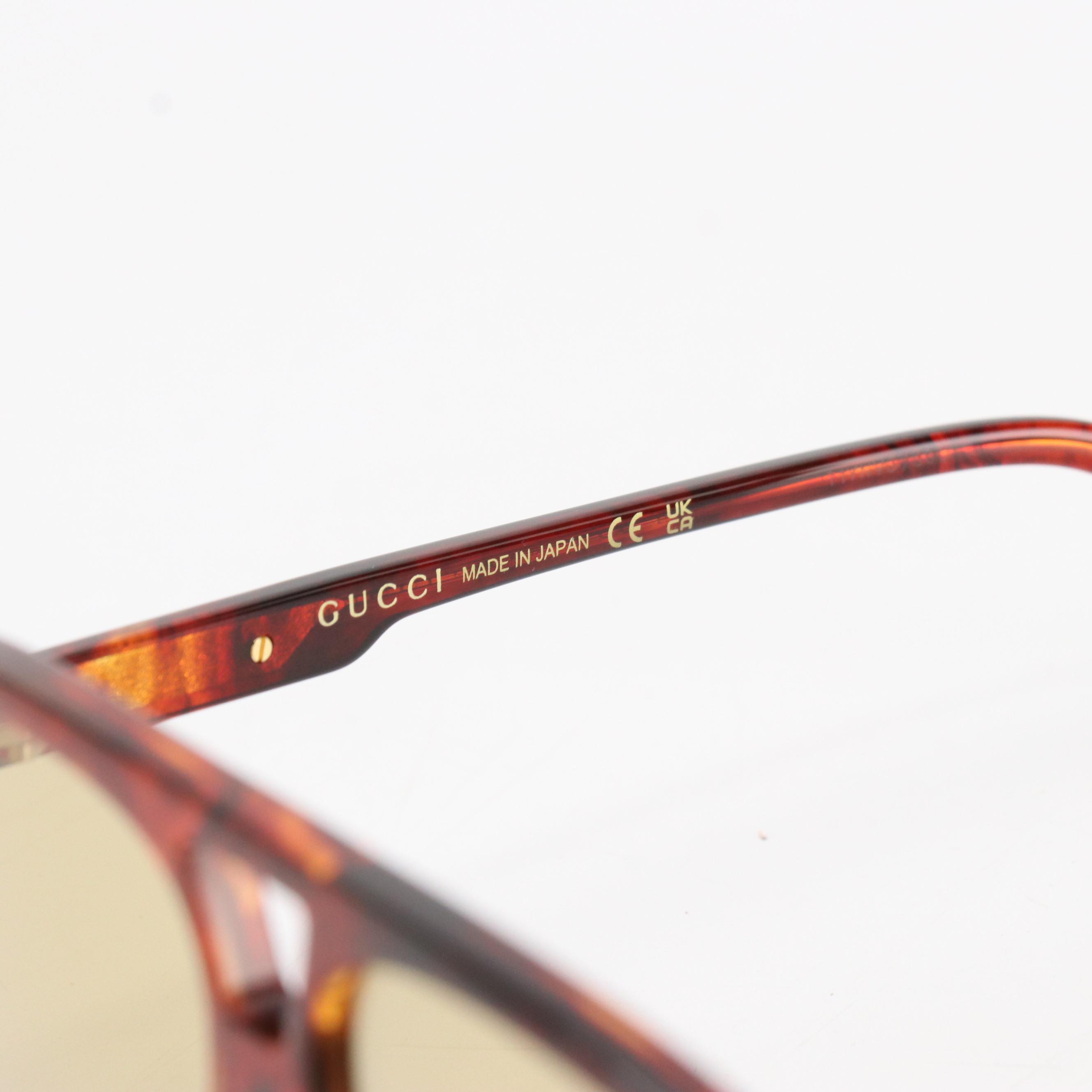 Gucci GG1286S Havana Brown Sunglasses with Box