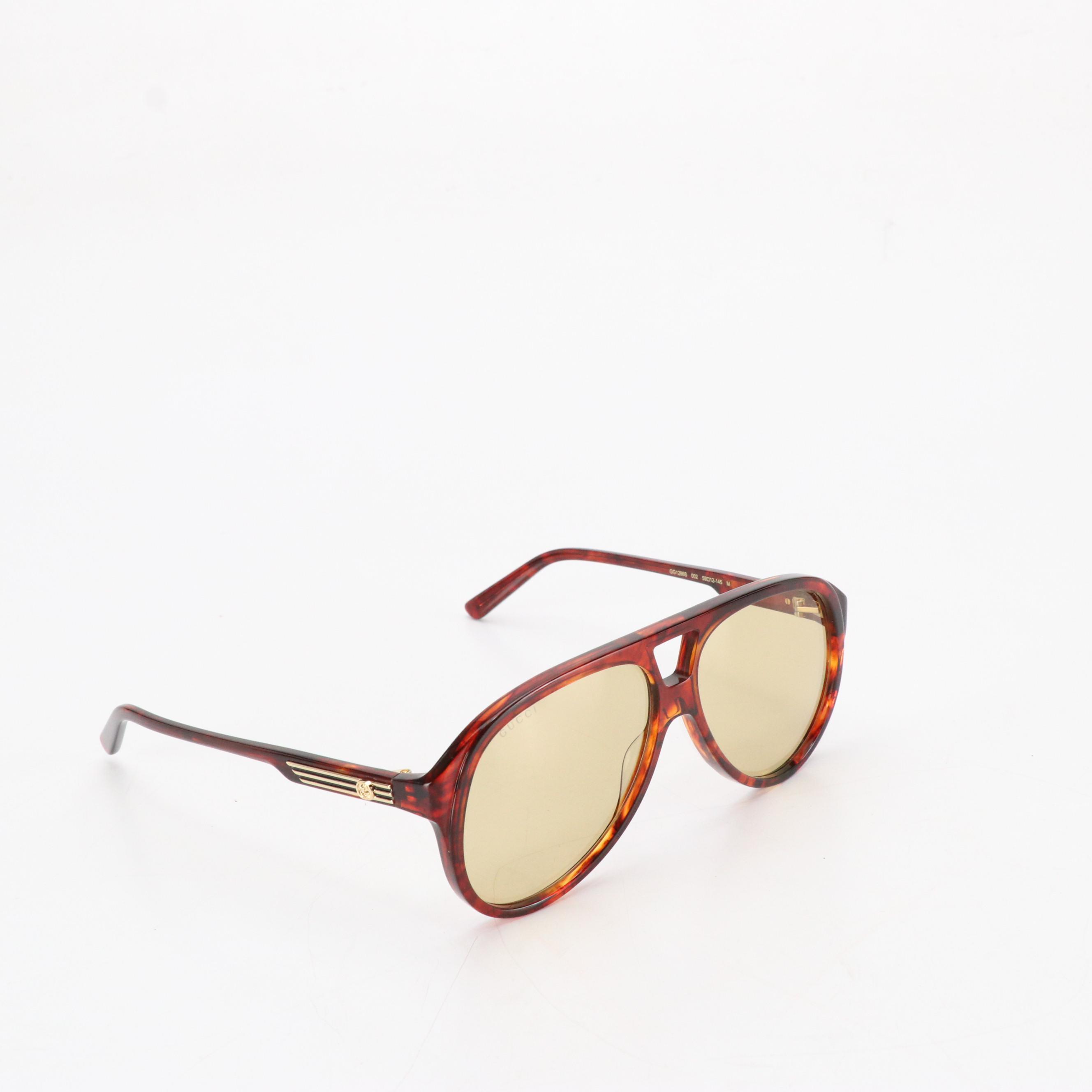 Gucci GG1286S Havana Brown Sunglasses with Box