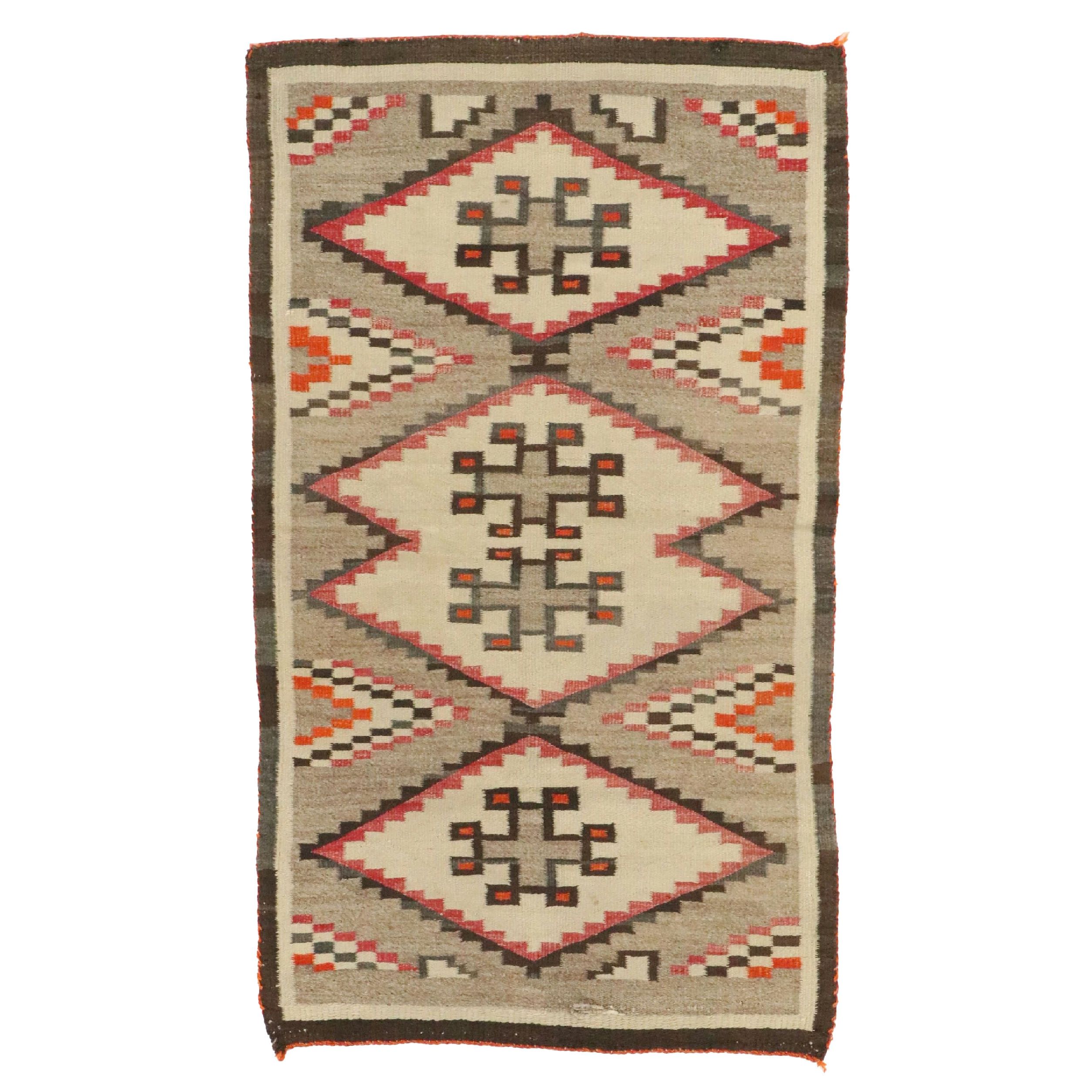 4'4 x 2'6 Navajo Handwoven Accent Rug