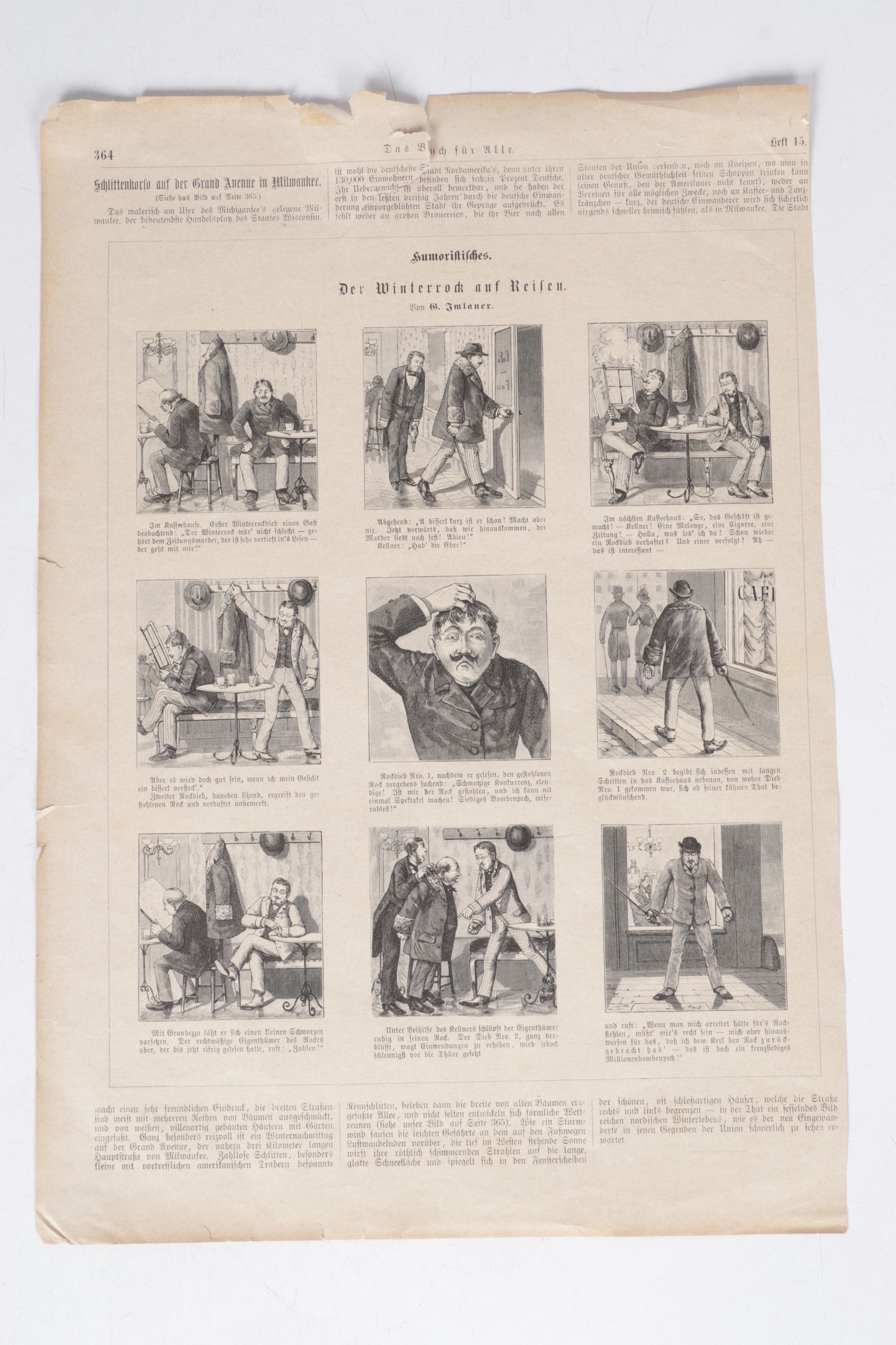 Trio of German Xylographs Pulled from "The Book for All", Late 19th Century
