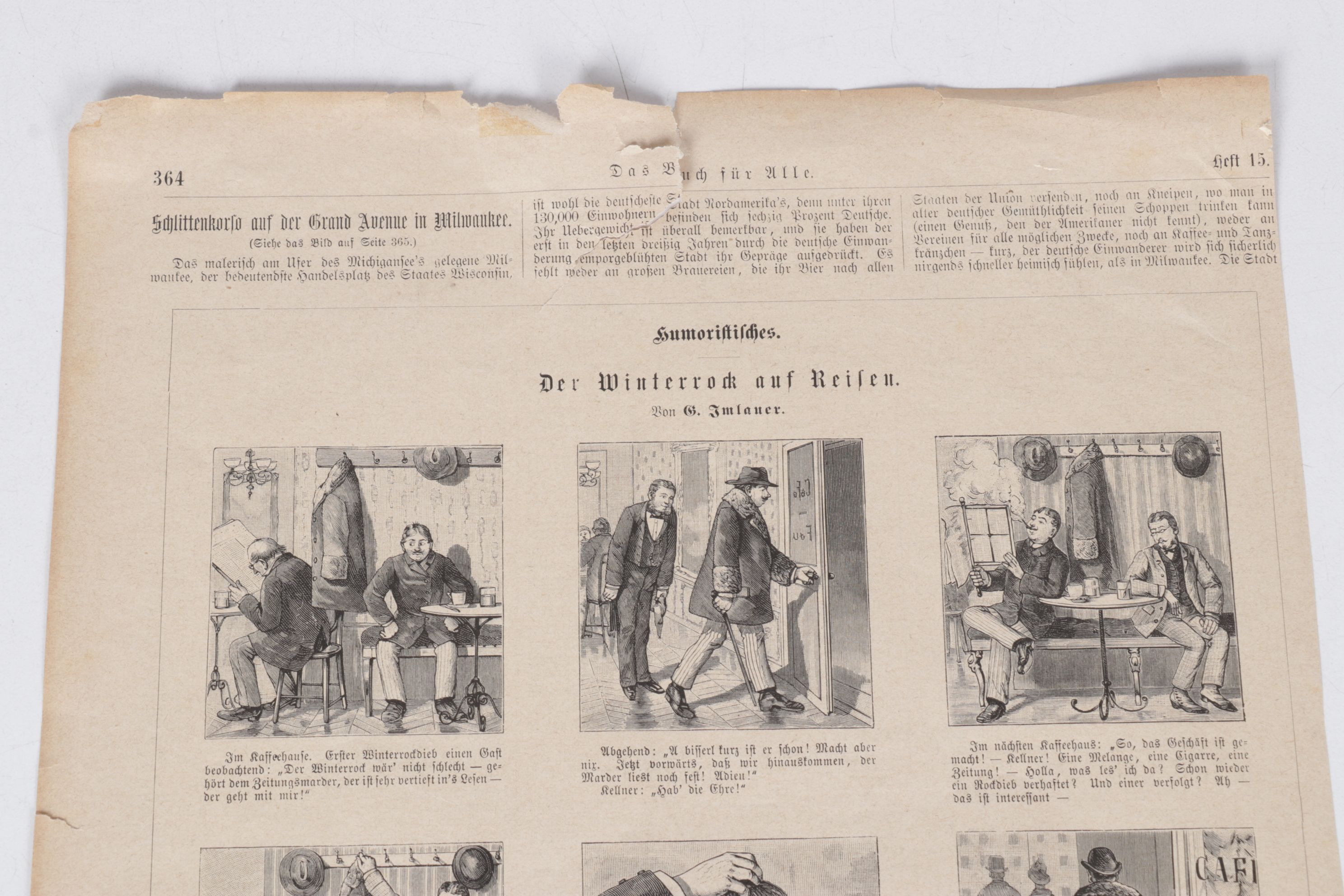 Trio of German Xylographs Pulled from "The Book for All", Late 19th Century