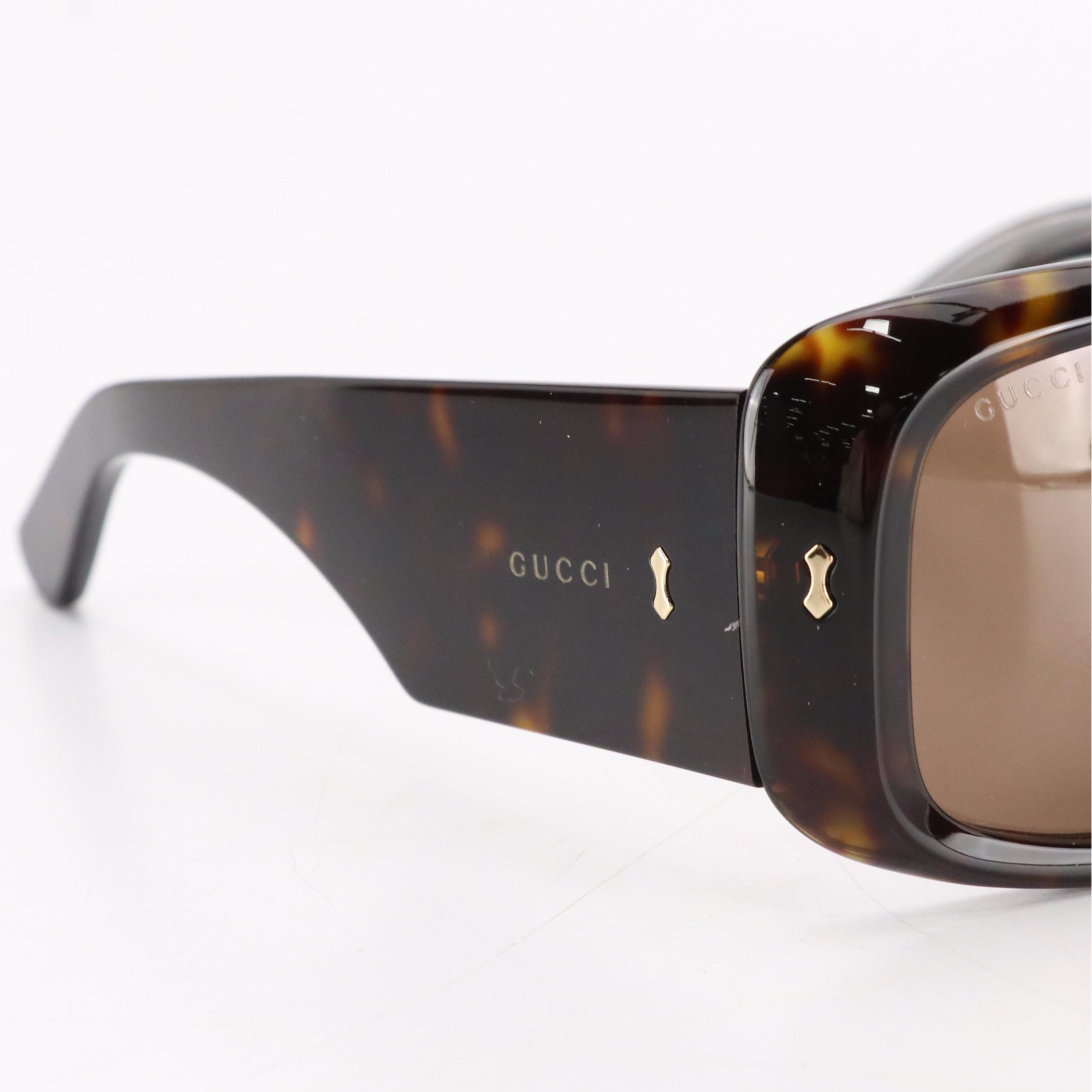 Gucci GG1080S Havana Brown Sunglasses with Box